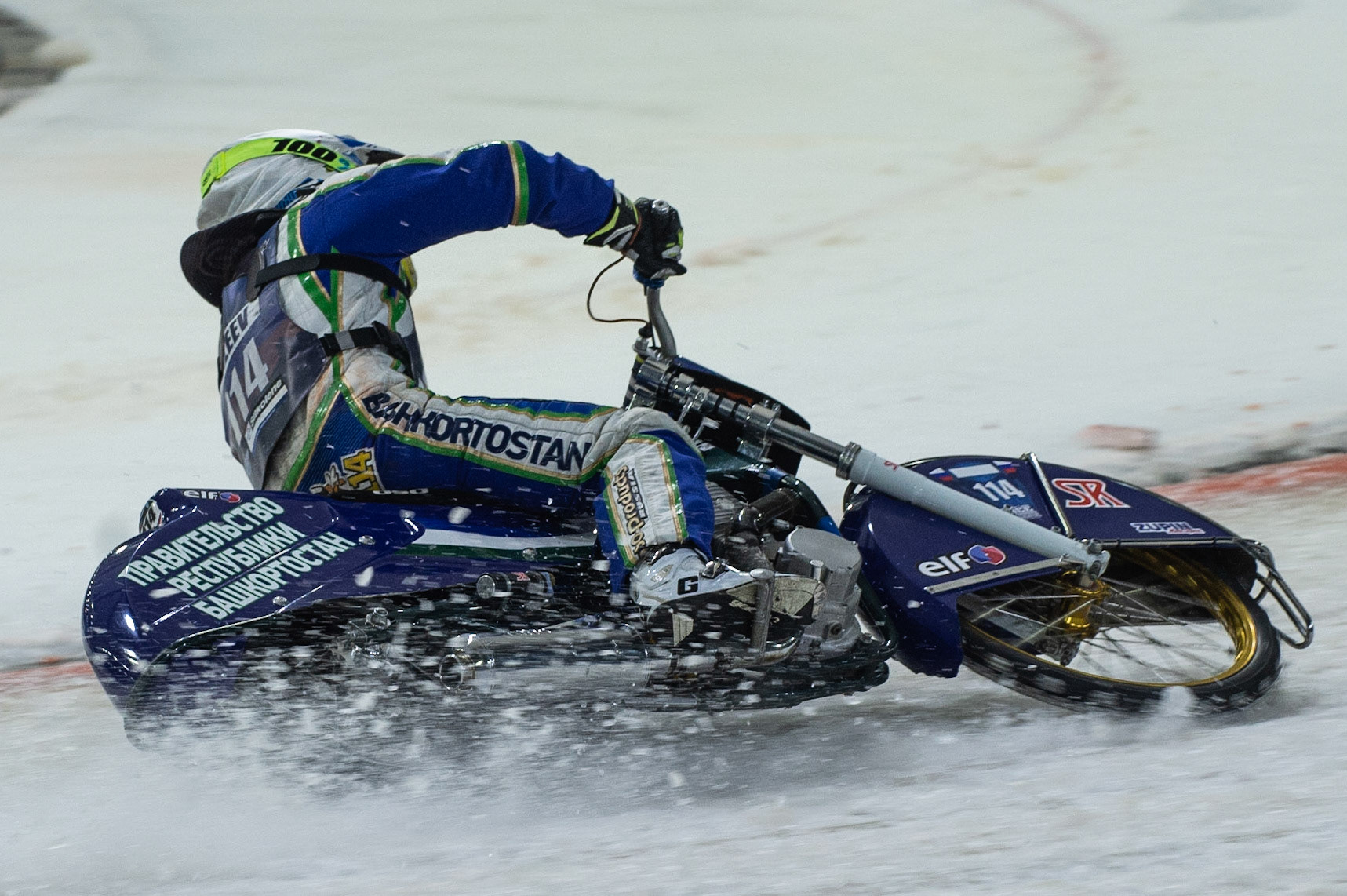 Photo: Ian Charles

Dinar Valeev (114) in action 

FIM Ice Speedway Gladiators World Championship, Event 5.1, Ice Rink Thialf, Heerenveen, Netherlands Saturday  30  March  2019