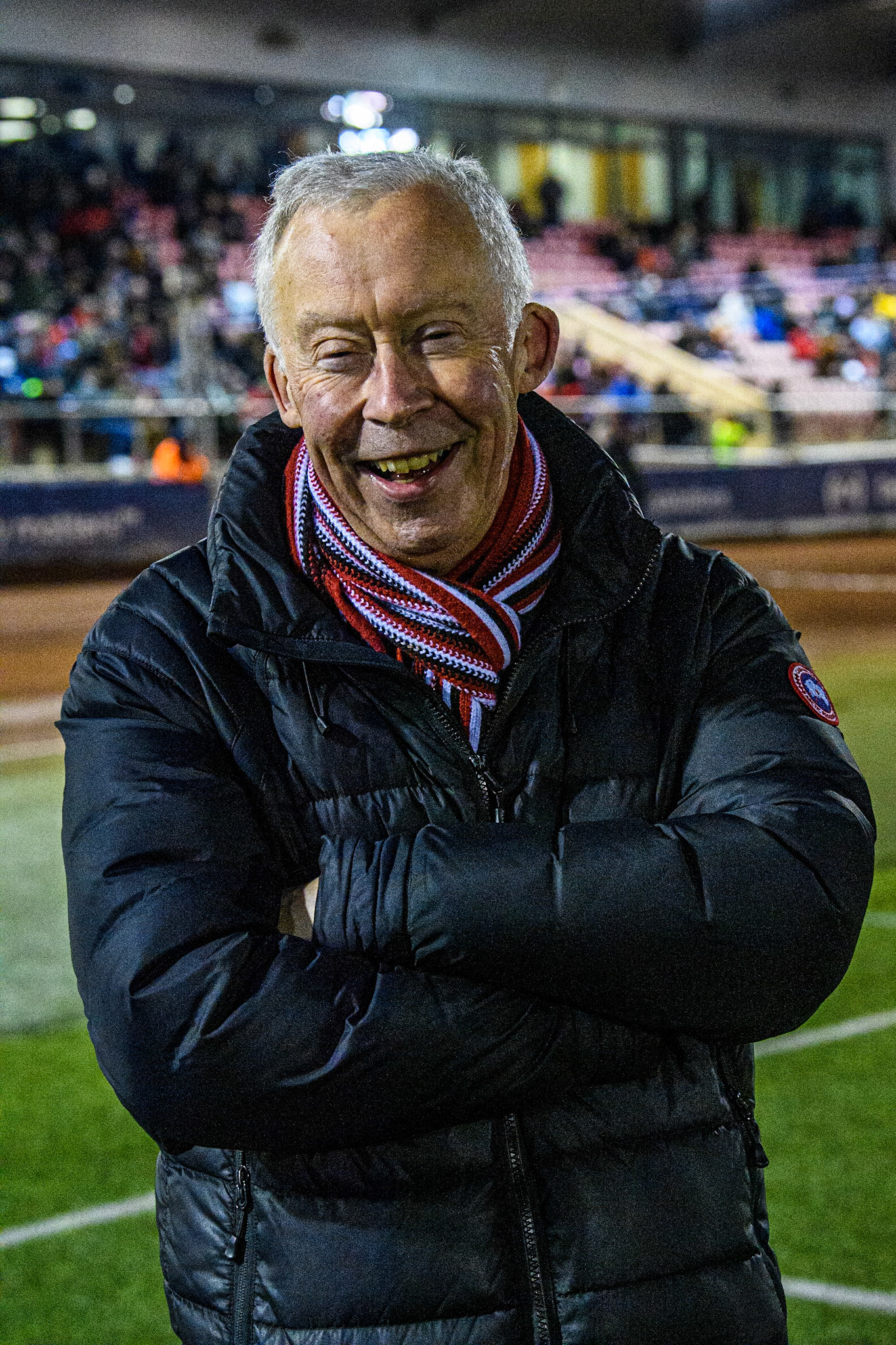 Belle Vue ATPI Aces  Co Owners Tony Rice during the SGB Premiership match between Belle Vue Aces and Peterborough at the National Speedway Stadium, Manchester on Monday 24th April 2023. (Photo: Ian Charles | MI News)