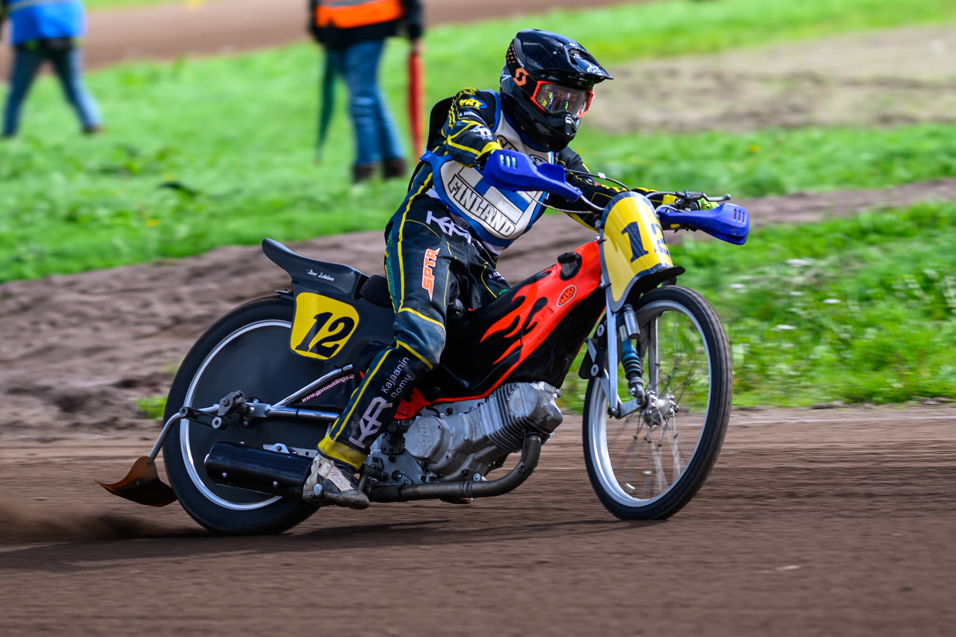 Ossi Rantala (12) of Finland during practice for  the FIM Long Track of Nations 2026 at the Speed Centre Roden in the Netherlands on Sunday 20th September 2026. (Photo: Ian Charles | MI News)