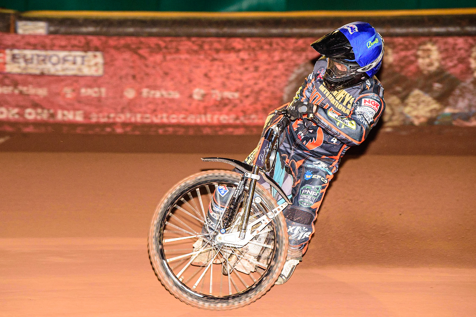 Ryan Douglas  in action  for Wolverhampton ‘Parrys International’ Wolves during the SGB Premiership Knock Out Cup Quarter Final 1st Leg between Wolverhampton Wolves and Belle Vue Aces at Monmore Green Stadium, Wolverhampton on Monday 10th April 2023. (Photo: Ian Charles | MI News)