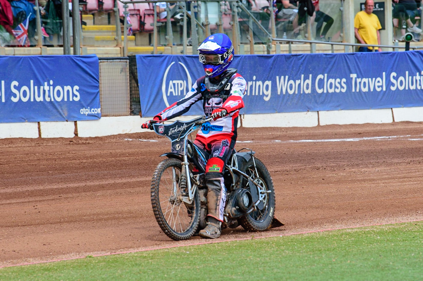 MANCHESTER, UK.  JUN 3RD  Sam McGurk  after his heat 8 engine failure during the National Development League match between Belle Vue Colts and Oxford Chargers at the National Speedway Stadium, Manchester on Friday 3rd June 2022. (Credit: Ian Charles | MI News)