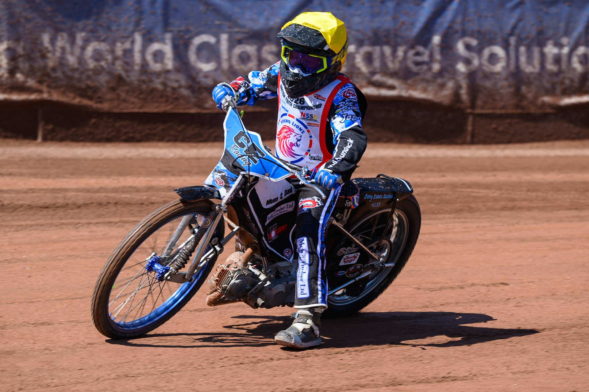 125cc SUPPORT CLASS Cody Evans (183) in action during the British Youth Championship (125cc) at the National Speedway Stadium, Manchester on Sunday 19th July 2026. (Photo: Ian Charles | MI News)