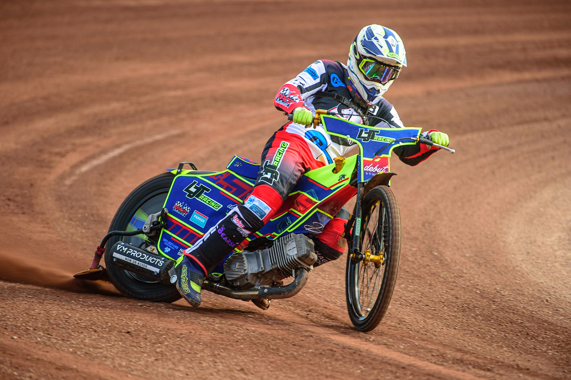 MANCHESTER, UK. MAR 14TH Nathan Ablitt in action during the Belle Vue Speedway Media Day at the National Speedway Stadium, Manchester on Monday 14th March 2022. (Credit: Ian Charles | MI News)
