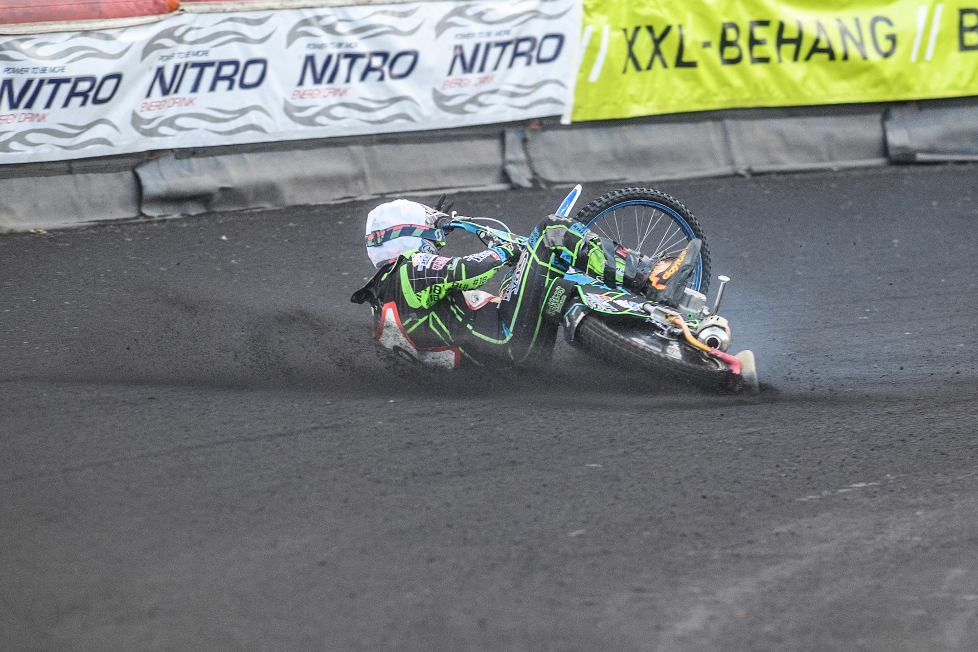 Jeffrey Sijbesma of The Netherlands fall  during the Golden JOPA Helmet at Sportpark Veenoord, Veenoord, Netherlands on Saturday 21st September 2024. (Photo: Ian Charles | MI News)