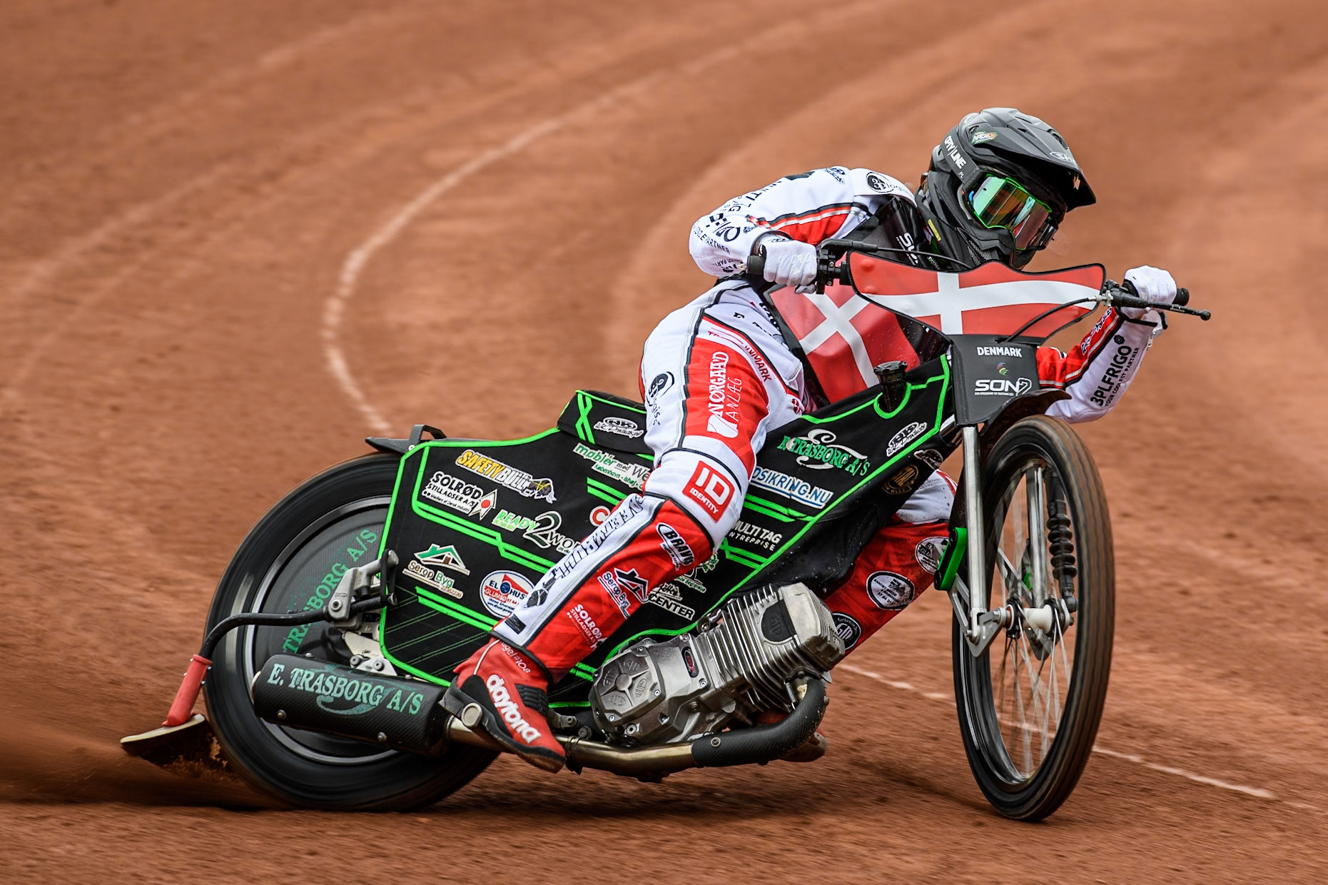 Villads Nagel of Denmark practices during the Monster Energy FIM Speedway of Nations 2 (Under 21) Final at the National Speedway Stadium, Manchester on Friday 12th July 2024. (Photo: Ian Charles | MI News)