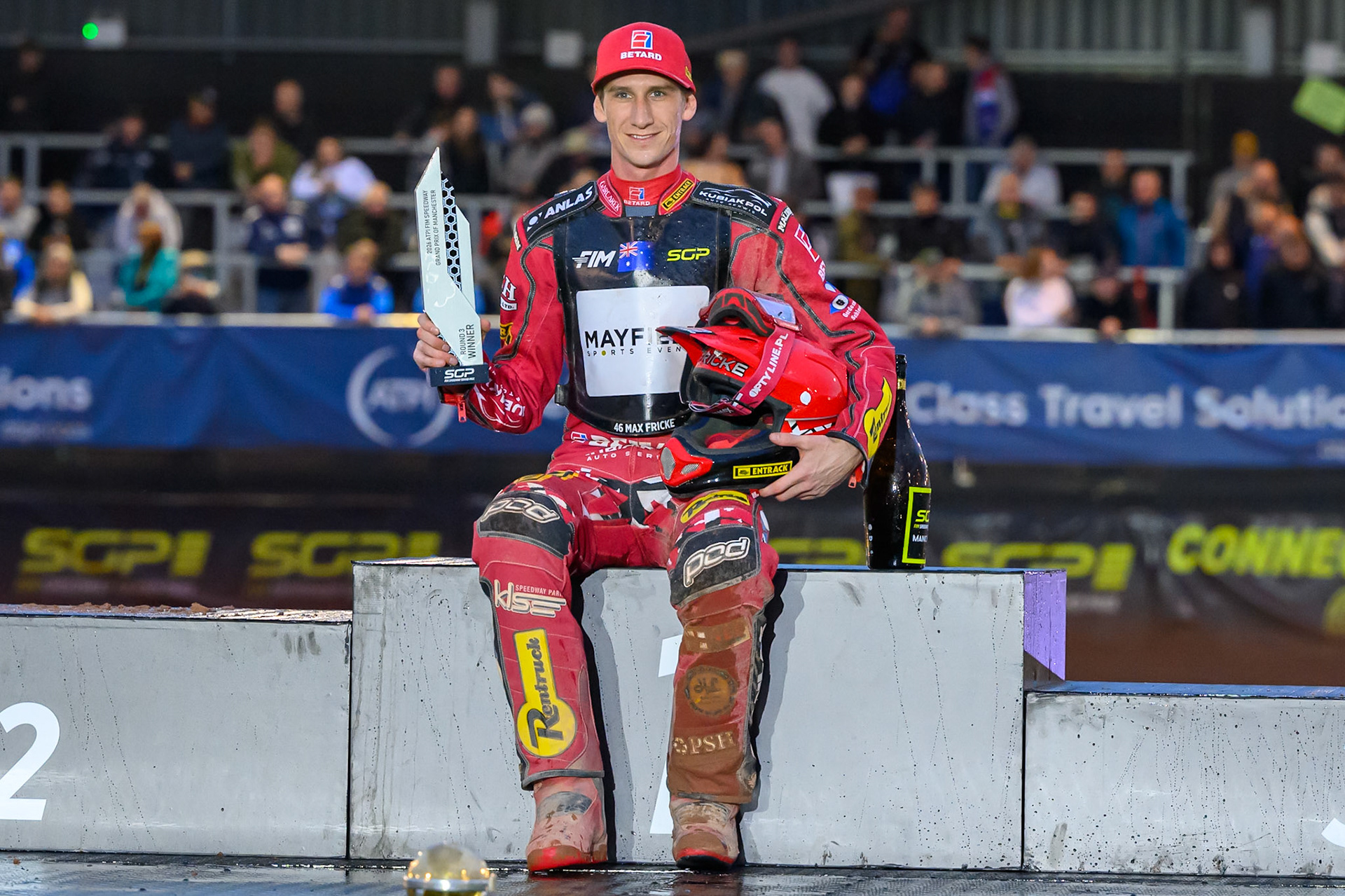 Max Fricke is the winner of the ATPI  FIM Speedway GP of Manchester at the National Speedway Stadium, Manchester on Friday 5th June 2026. (Photo: Ian Charles | MI News)