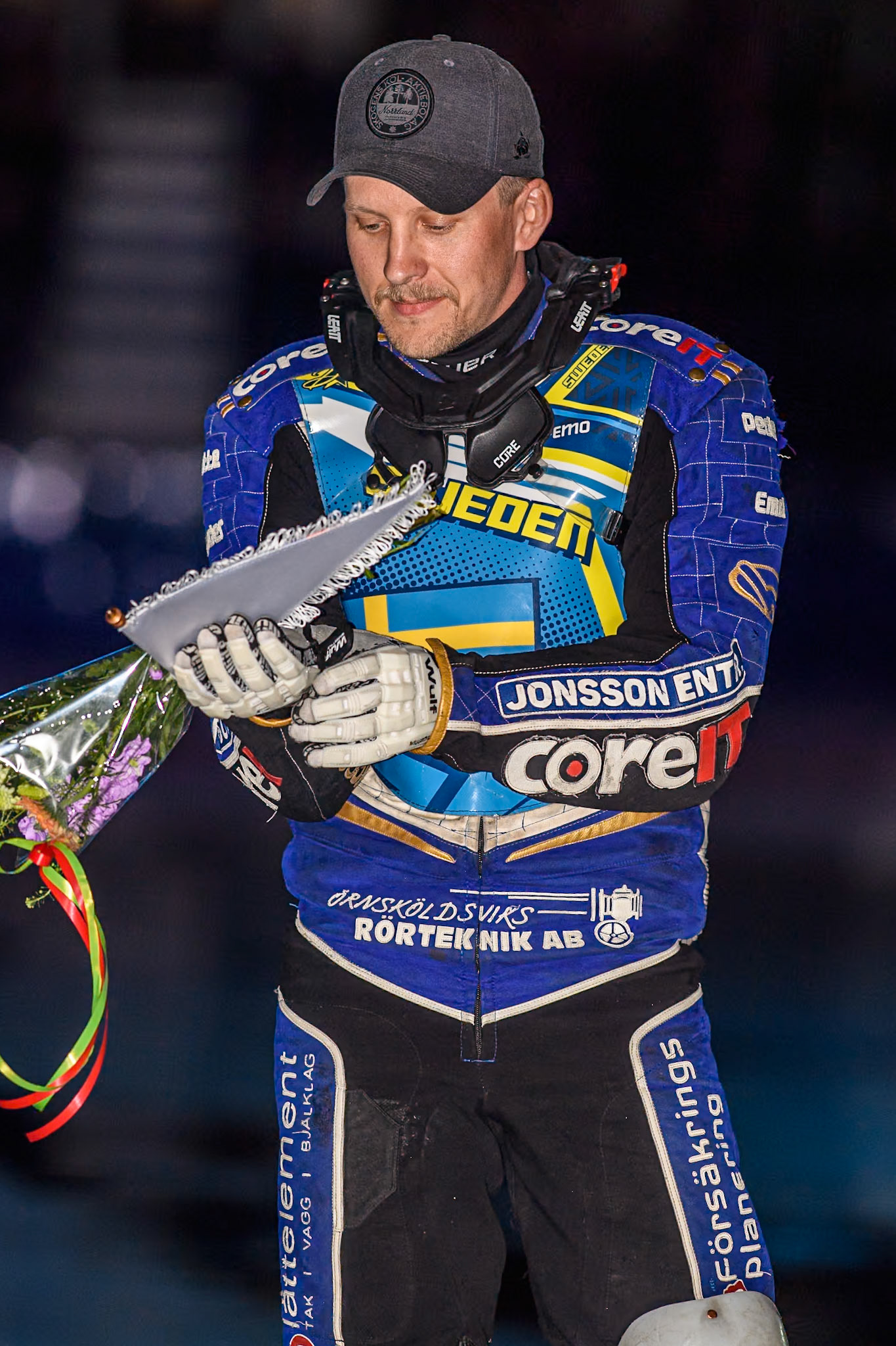 Jimmy Hörnell (237) of Sweden during the FIM Ice Speedway Gladiators World Championship, Final 3 at the Ice Stadium, Thialf, Heerenveen on Saturday 5th April 2025. (Photo: Ian Charles | MI News)