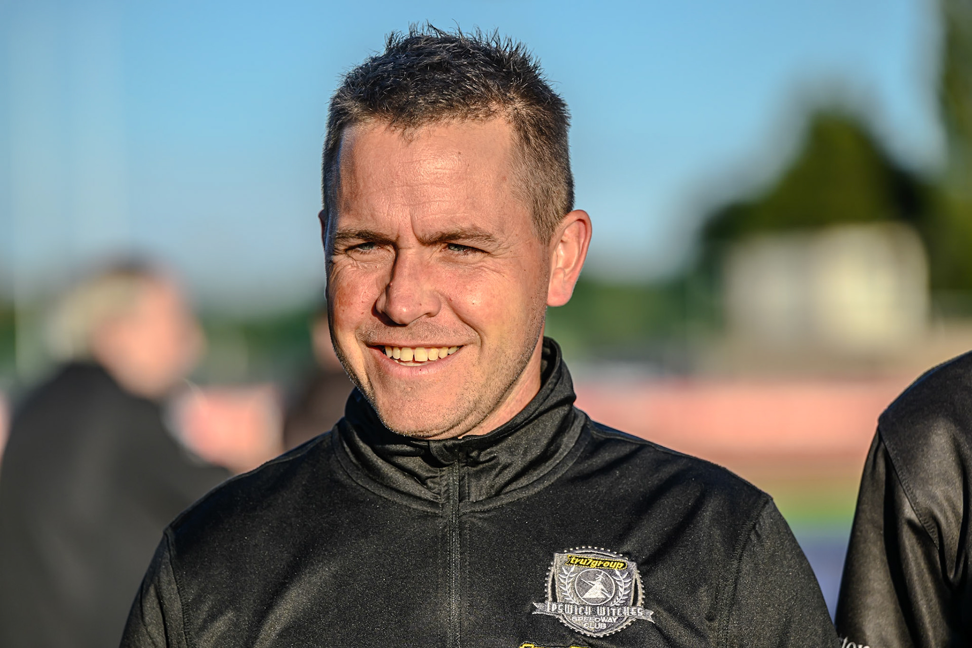 Ritchie Hawkins, Team manager of Ipswich Witches during the Rowe Motor Oil Premiership Play Off Semi Final 1 (1st Leg)  between Belle Vue Aces and Ipswich Witches at the National Speedway Stadium, Manchester on Monday 8th September 2025. (Photo: Ian Charles | MI News)