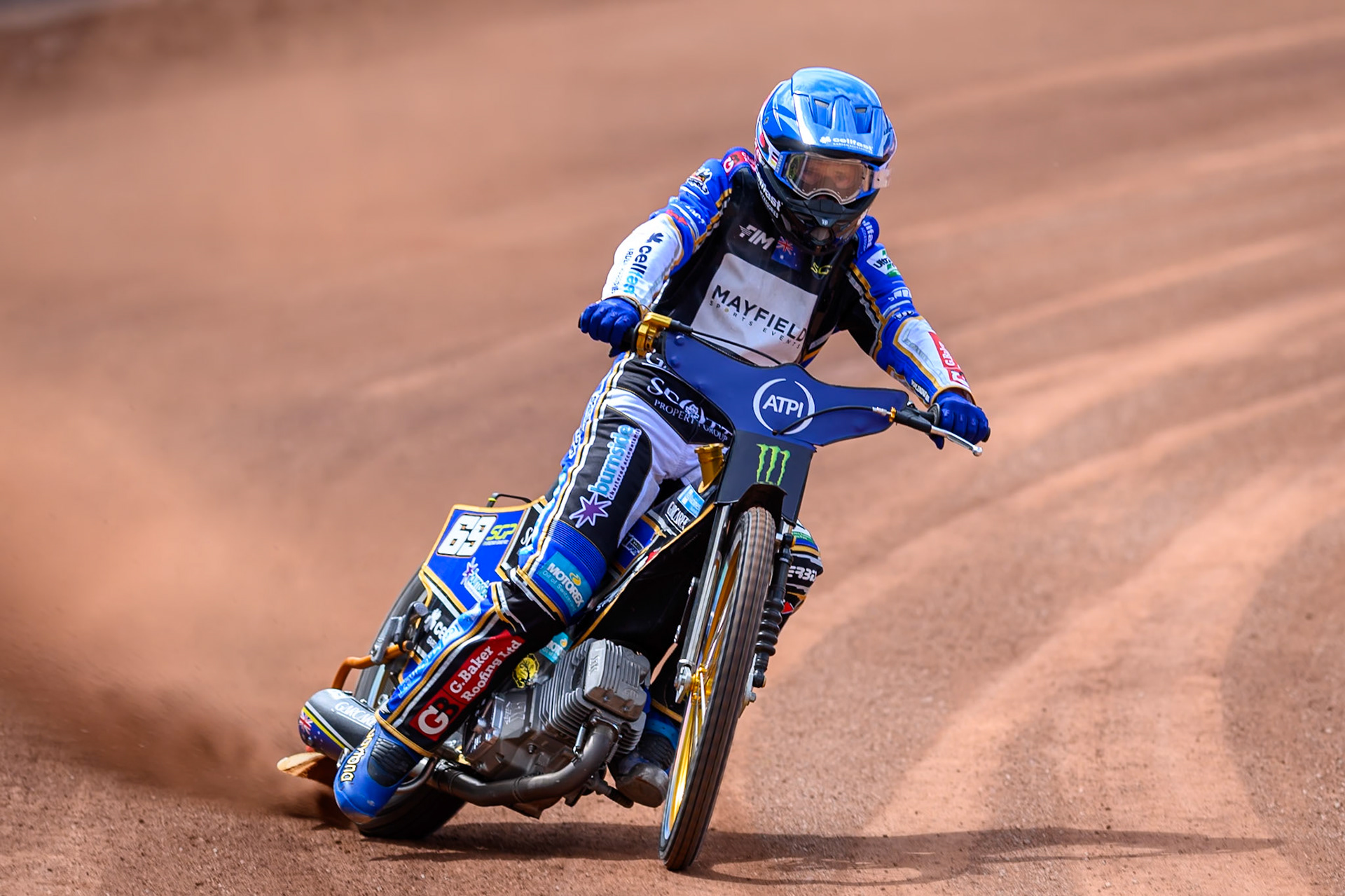 Jason Doyle (69) of Australia during practice for the ATPI  FIM Speedway GP of Manchester at the National Speedway Stadium, Manchester on Friday 5th June 2026. (Photo: Ian Charles | MI News)