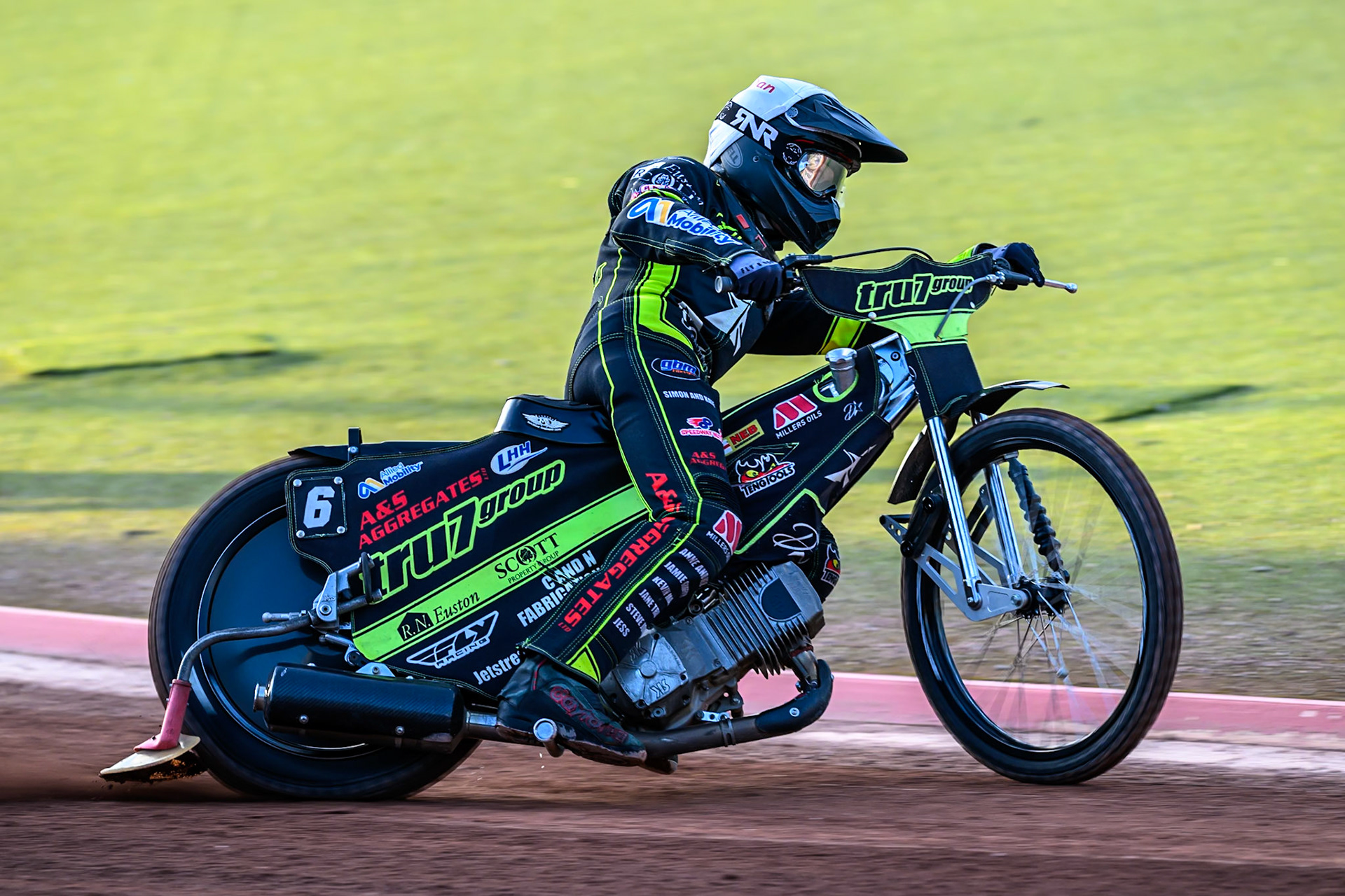 Dan Thompson of Ipswich Witches  in action during the Rowe Motor Oil Premiership match between Belle Vue Aces and Ipswich Witches at the National Speedway Stadium, Manchester on Monday 4th August 2025. (Photo: Ian Charles | MI News)