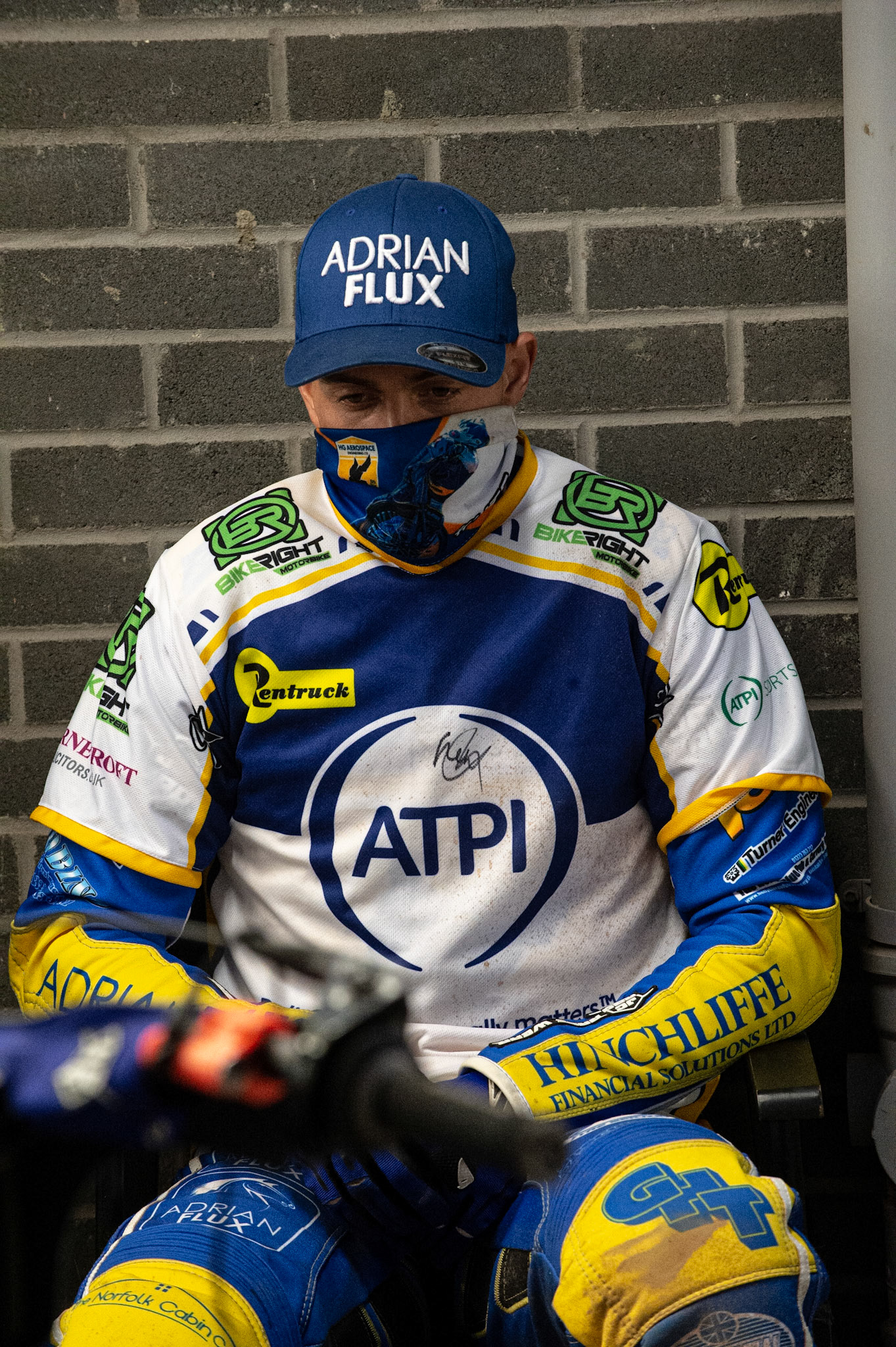 Photo: Ian CharlesLewis Kerr of the 'ATPI' All StarsBelle Vue ‘Bikerite ’Aces v ‘ATPI’ All Stars, Premiership Challenge, National Speedway Stadium, Manchester Thursday  24  September  2020