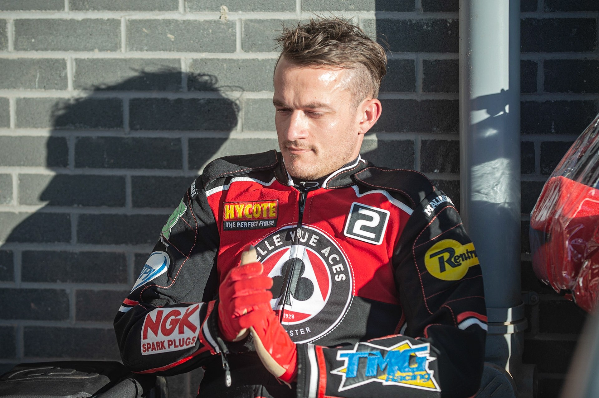 Photo: Ian Charles

Ricky Wells 

Belle Vue Aces v Swindon Robins, British Speedway Premiership, Belle Vue National Speedway Stadium, Manchester, Monday 20  May  2019