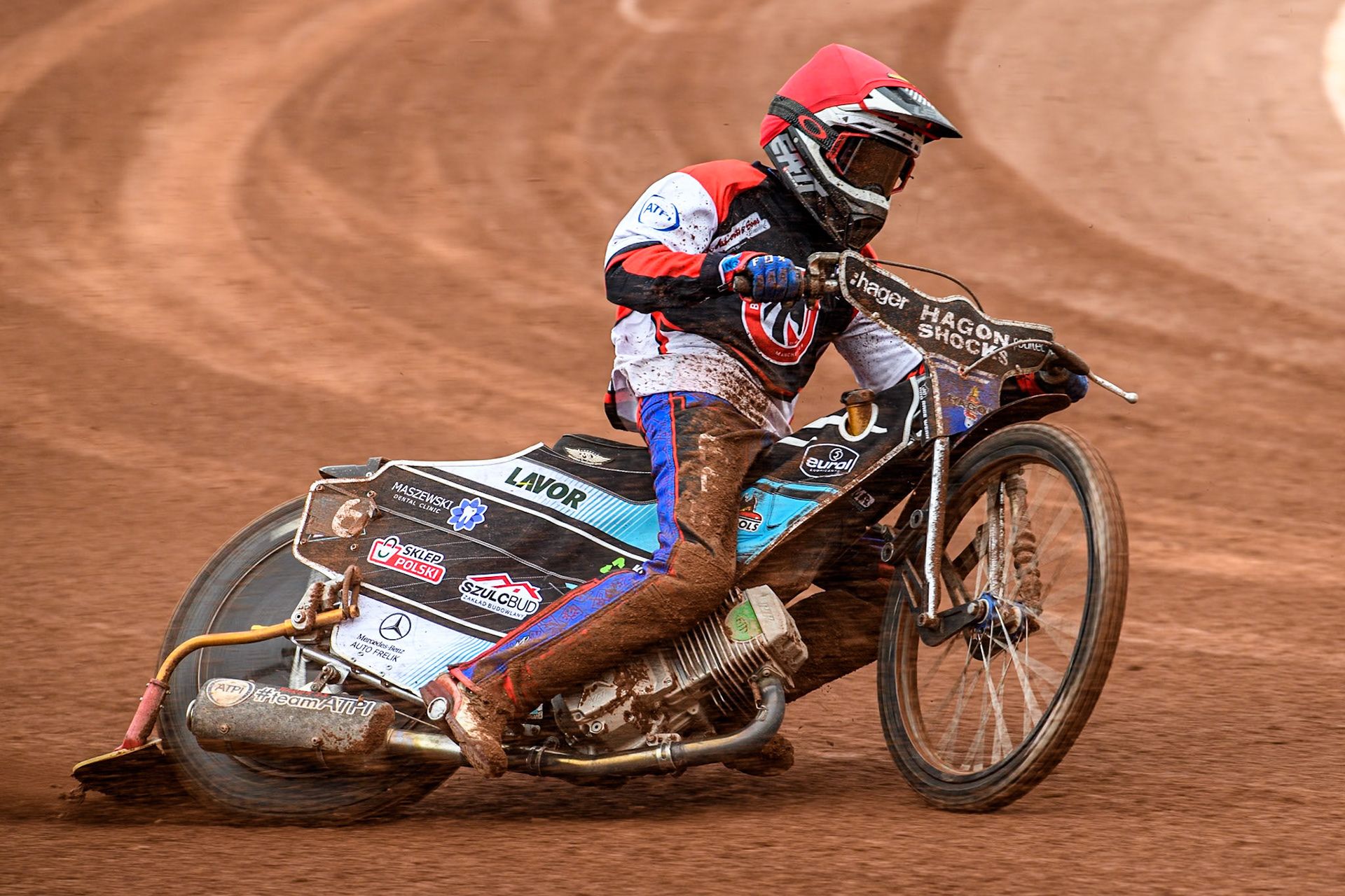 Belle Vue Colts' Harry Fletcher in action during the WSRA National Development League match between Belle Vue Colts and Leicester Lion Cubs at the National Speedway Stadium, Manchester on Friday 18th April 2025. (Photo: Ian Charles | MI News)
