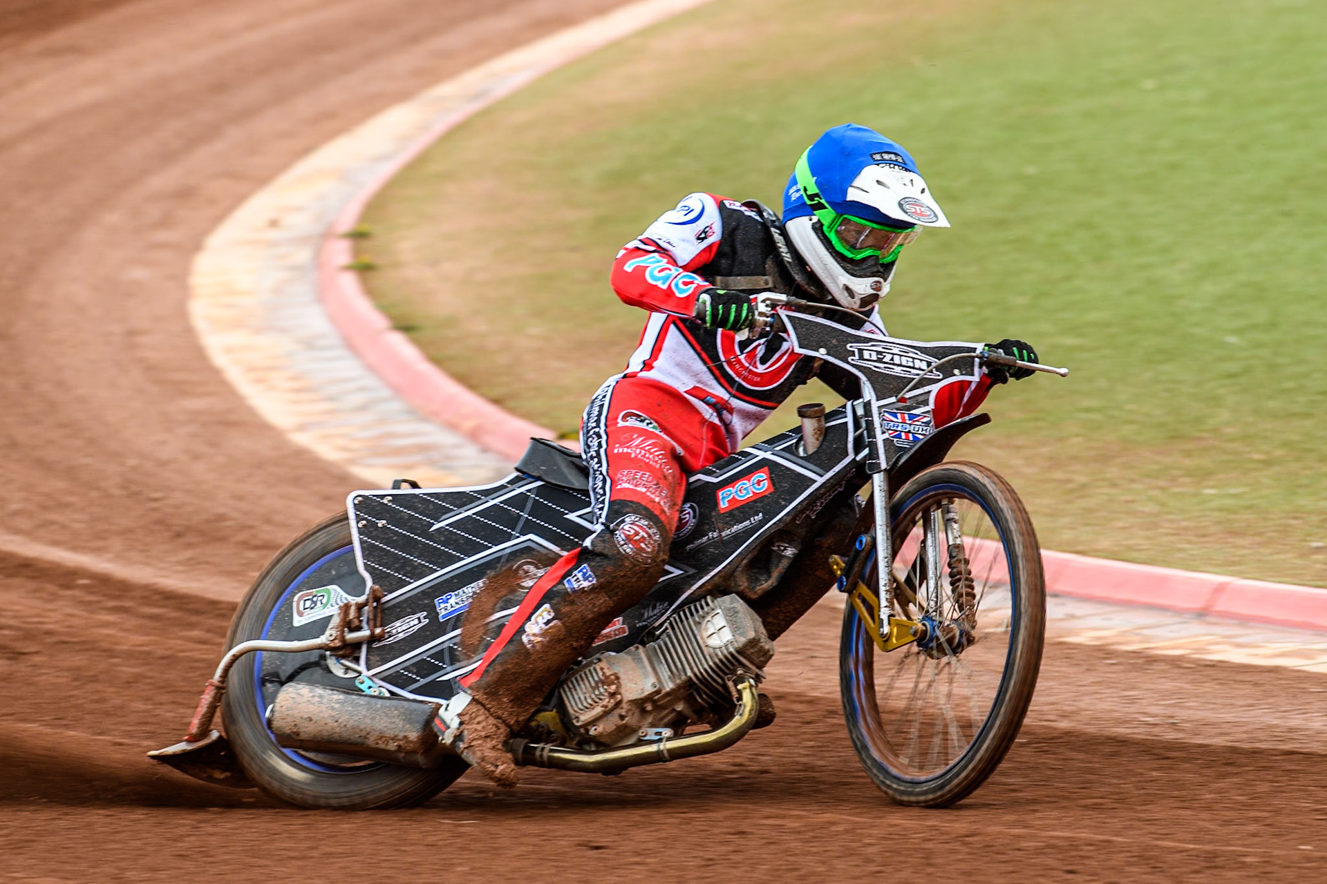 Belle Vue Colts' Jack Shimelt  in action during the WSRA National Development League match between Belle Vue Colts and Leicester Lion Cubs at the National Speedway Stadium, Manchester on Friday 18th April 2025. (Photo: Ian Charles | MI News)