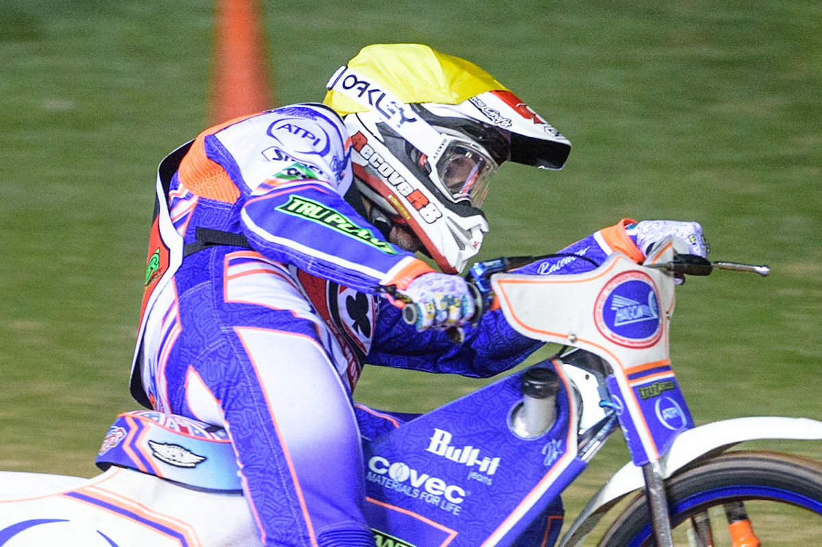 MANCHESTER, UK. OCT 23RD  Jason Crump  in action  during the Peter Craven Memorial Trophy event at the National Speedway Stadium, Manchester on Saturday 23rd October 2021. (Credit: Ian Charles | MI News)