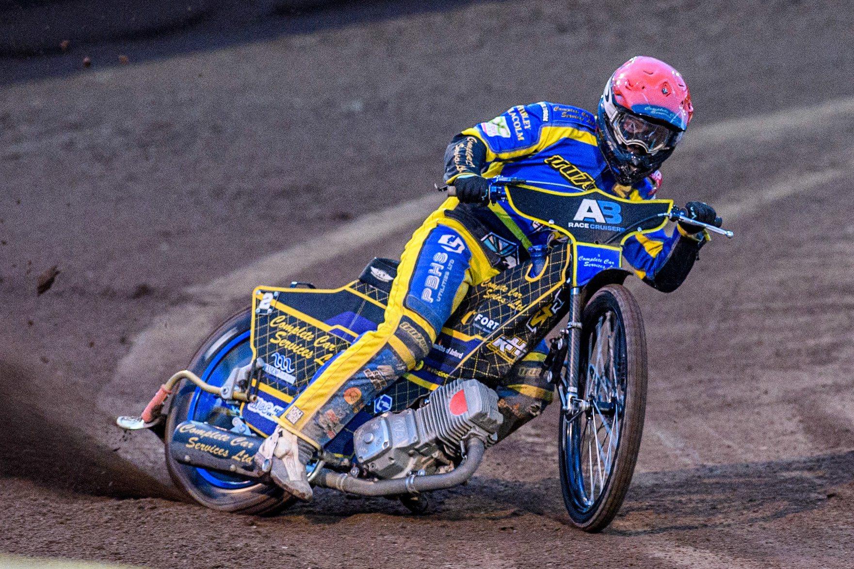 Sheffield Tigers' Kyle Howarth  in action during the Rowe Motor Oil Premiership match between Sheffield Tigers and Belle Vue Aces at Owlerton Stadium, Sheffield on Monday 26th August 2024. (Photo: Ian Charles | MI News)