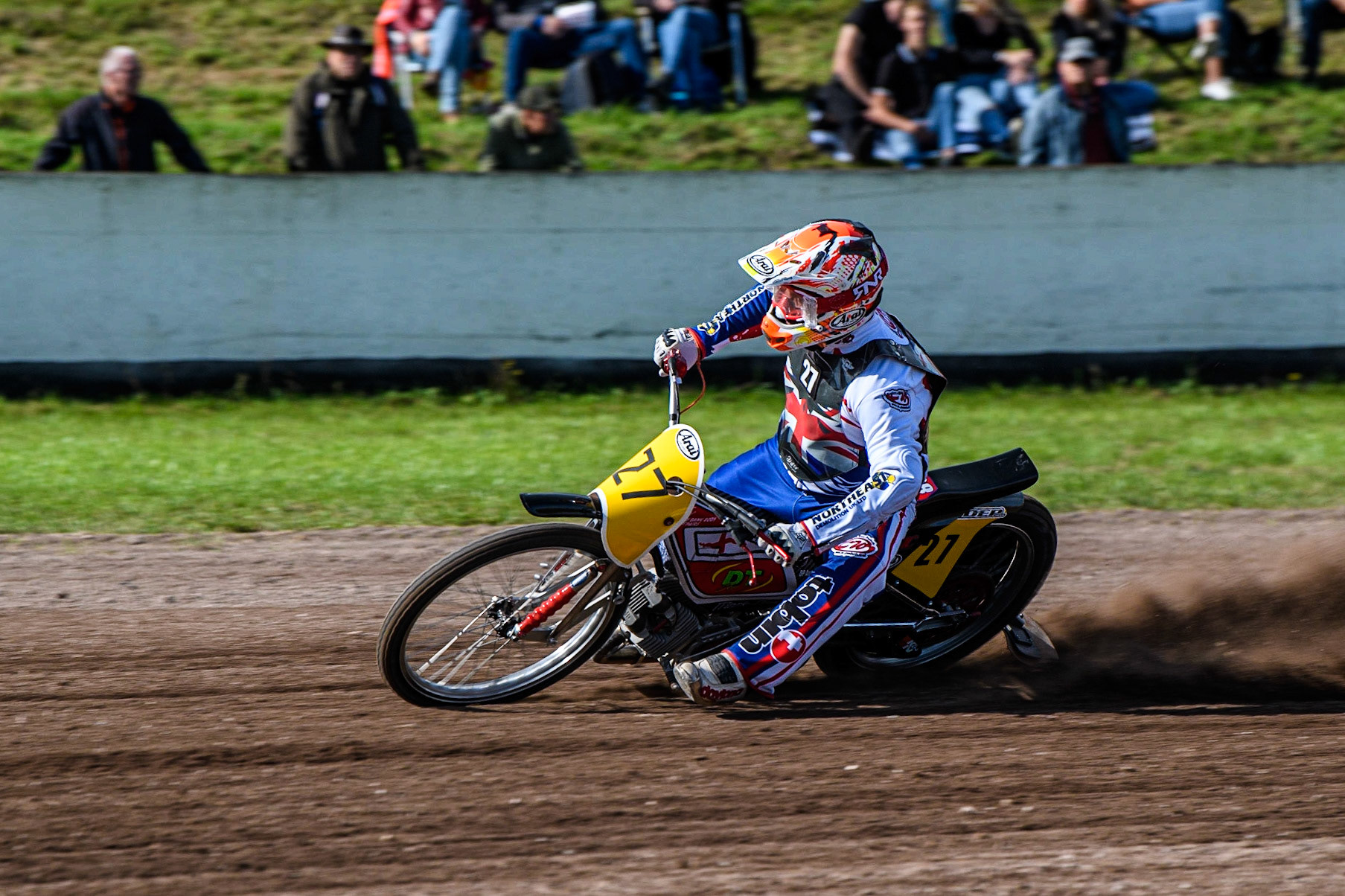 Paul Hurry practices  during the FIM Long Track Of Nations event at the Speed Centre Roden on Sunday 24th September 2023. (Photo: Ian Charles | MI News)