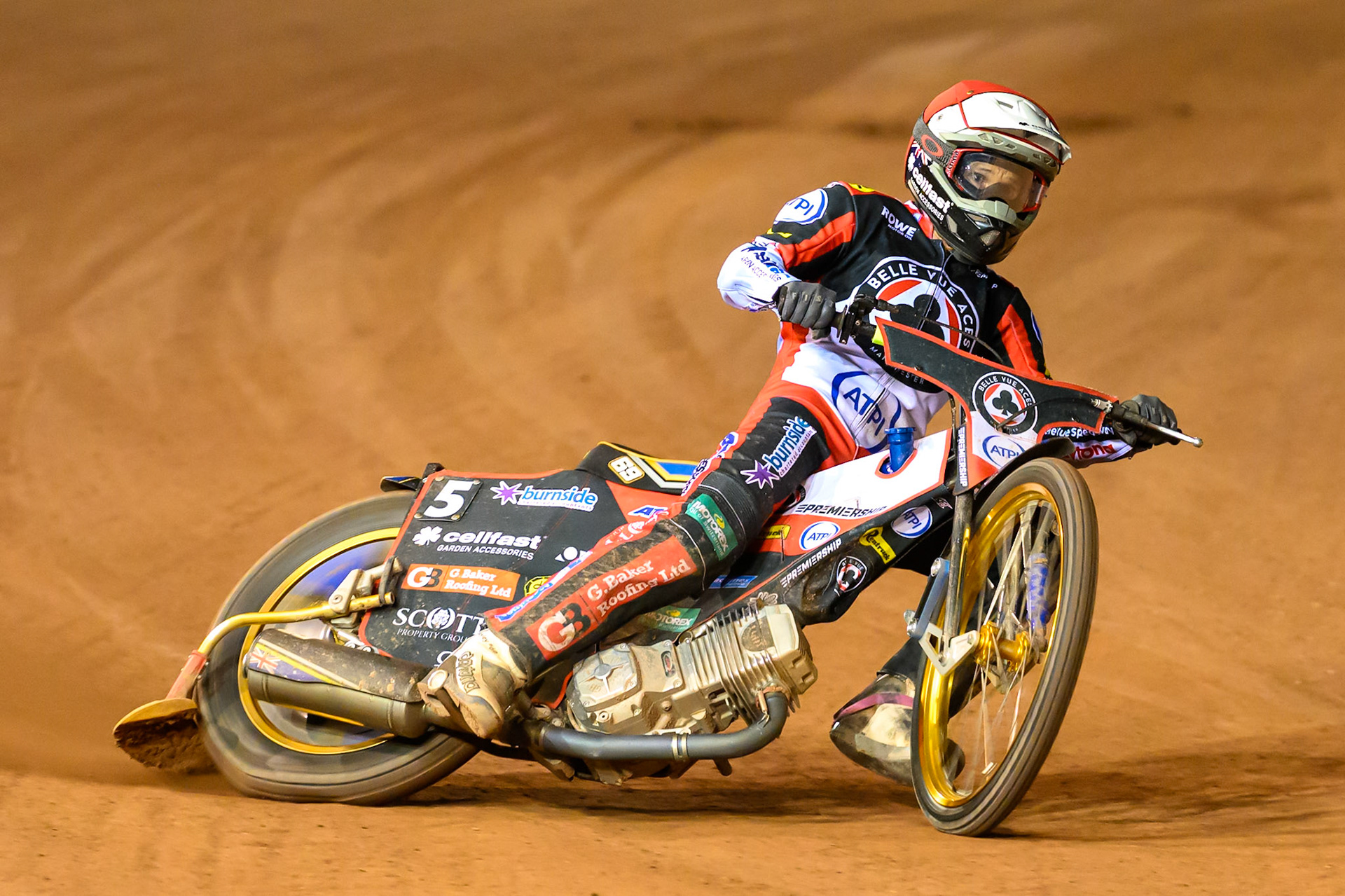 Jason Doyle of Belle Vue Aces in action during the Rowe Motor Oil Premiership match between Belle Vue Aces and Sheffield Tigers at the National Speedway Stadium, Manchester on Monday 14th September 2026. (Photo: Ian Charles | MI News)