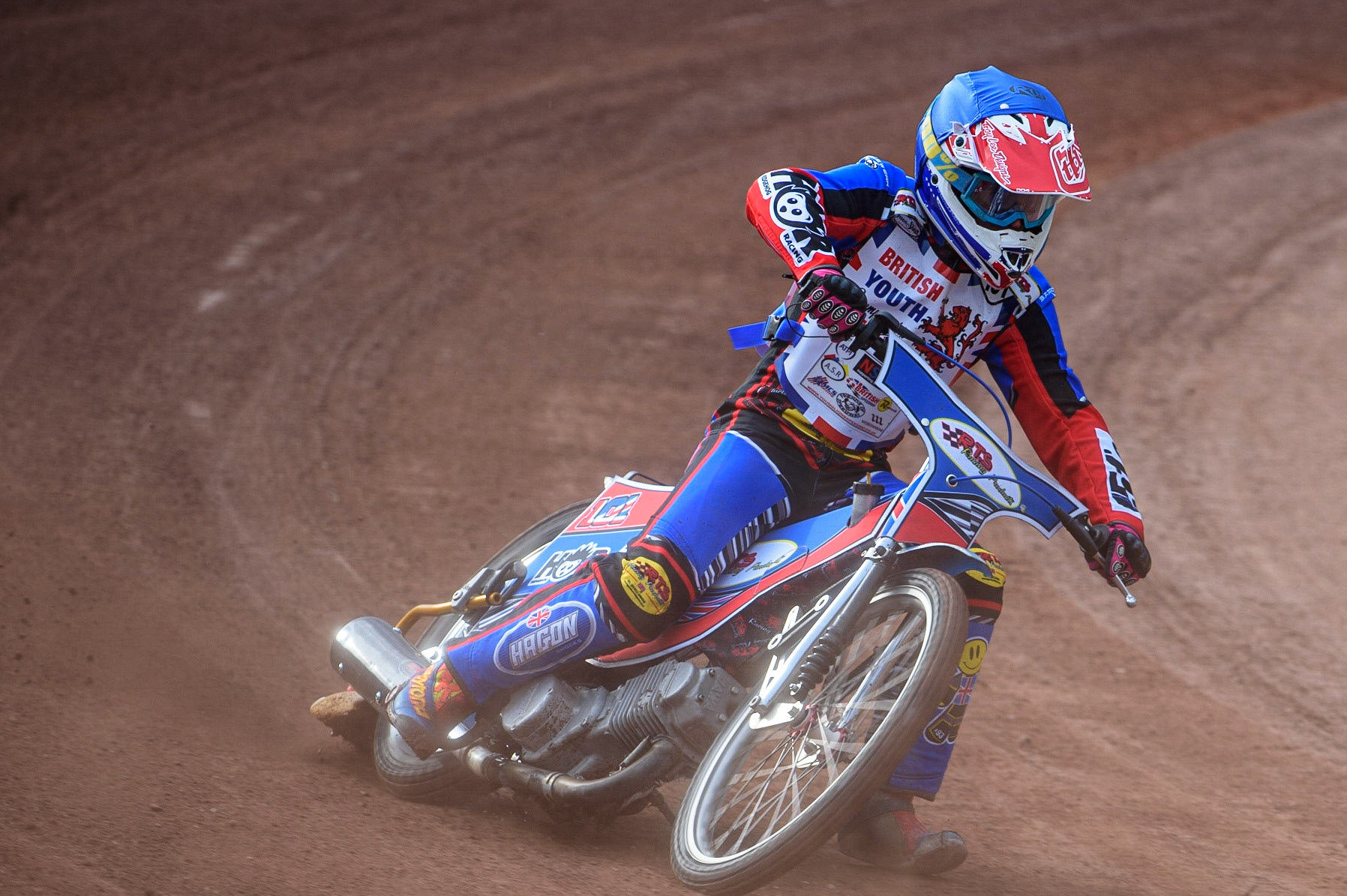 MANCHESTER, UK. MAY 28TH   Cameron Taylor has engine trouble during the British Junior Championship at the National Speedway Stadium, Manchester on Friday 28th May 2021. (Credit: Ian Charles | MI News)