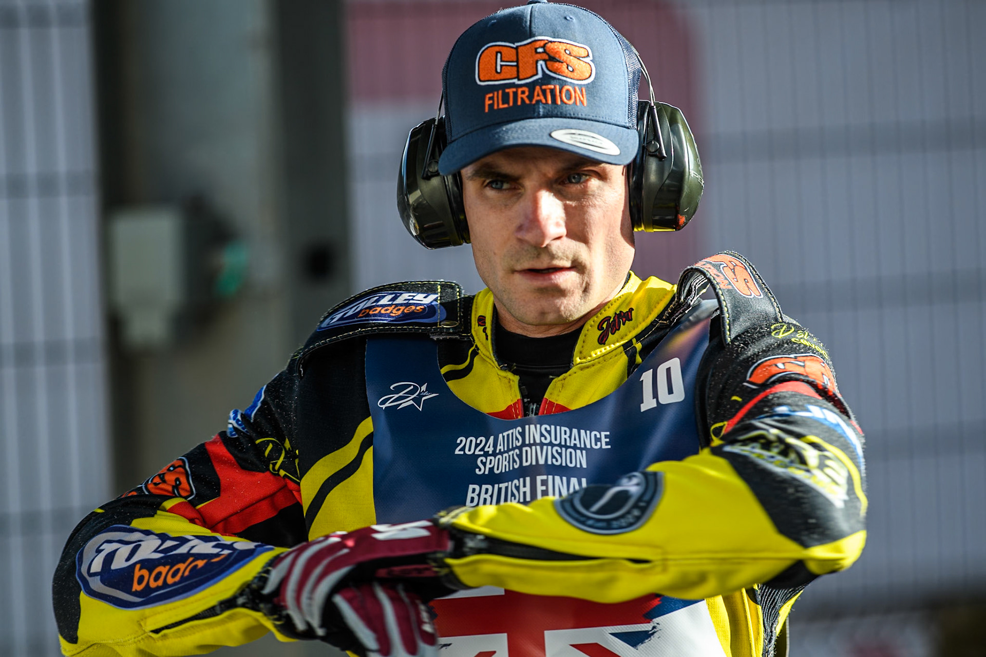 Steve Worrall warms up during the Attis Insurance Sports Division British Speedway Championship Final at the National Speedway Stadium, Manchester on Saturday 8th June 2024. (Photo: Ian Charles | MI News)