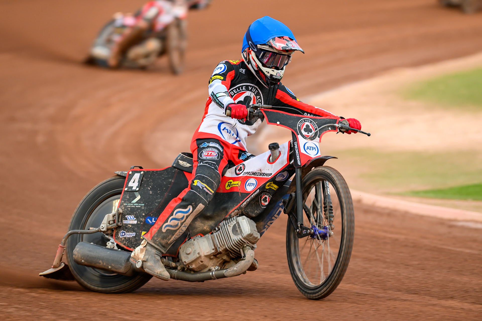 Zach Cook of Belle Vue Aces in action during the Rowe Motor Oil Premiership match between Belle Vue Aces and Leicester Lions at the National Speedway Stadium, Manchester on Monday 3rd August 2026. (Photo: Ian Charles | MI News)
