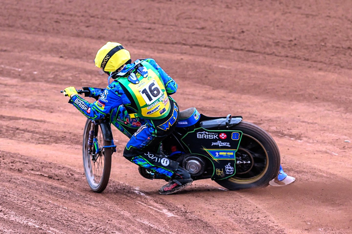Michael West of Australia in action during the FIM SGP2 Qualifying Round at the Peugeot Ashfield Stadium in Glasgow on Saturday 24th May 2025. (Photo: Ian Charles | MI News)