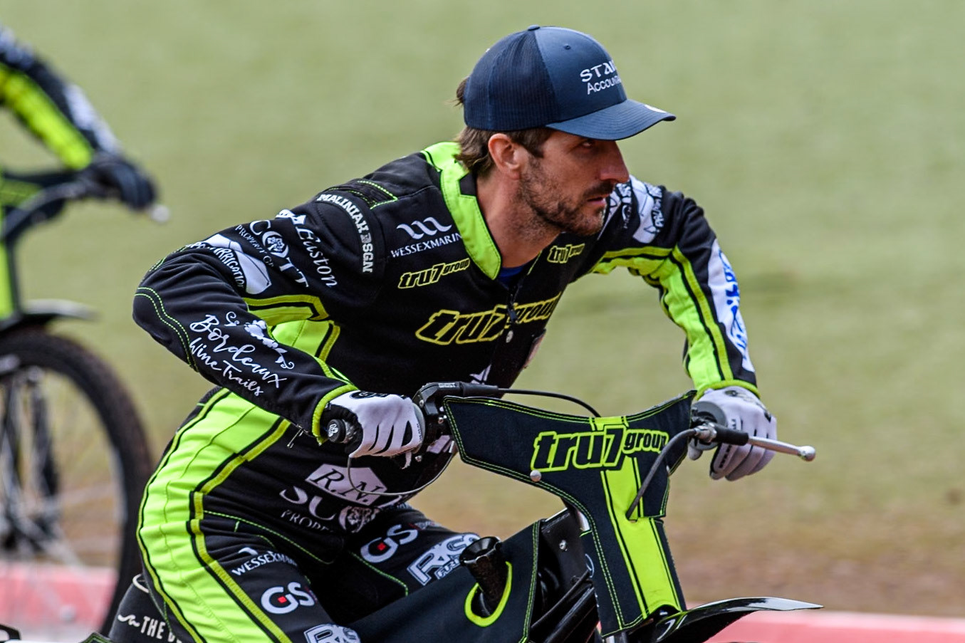 Ipswich Witches' Danny King on the pre match during the Rowe Motor Oil Premiership match between Belle Vue Aces and Ipswich Witches at the National Speedway Stadium, Manchester on Monday 1st July 2024. (Photo: Ian Charles | MI News)