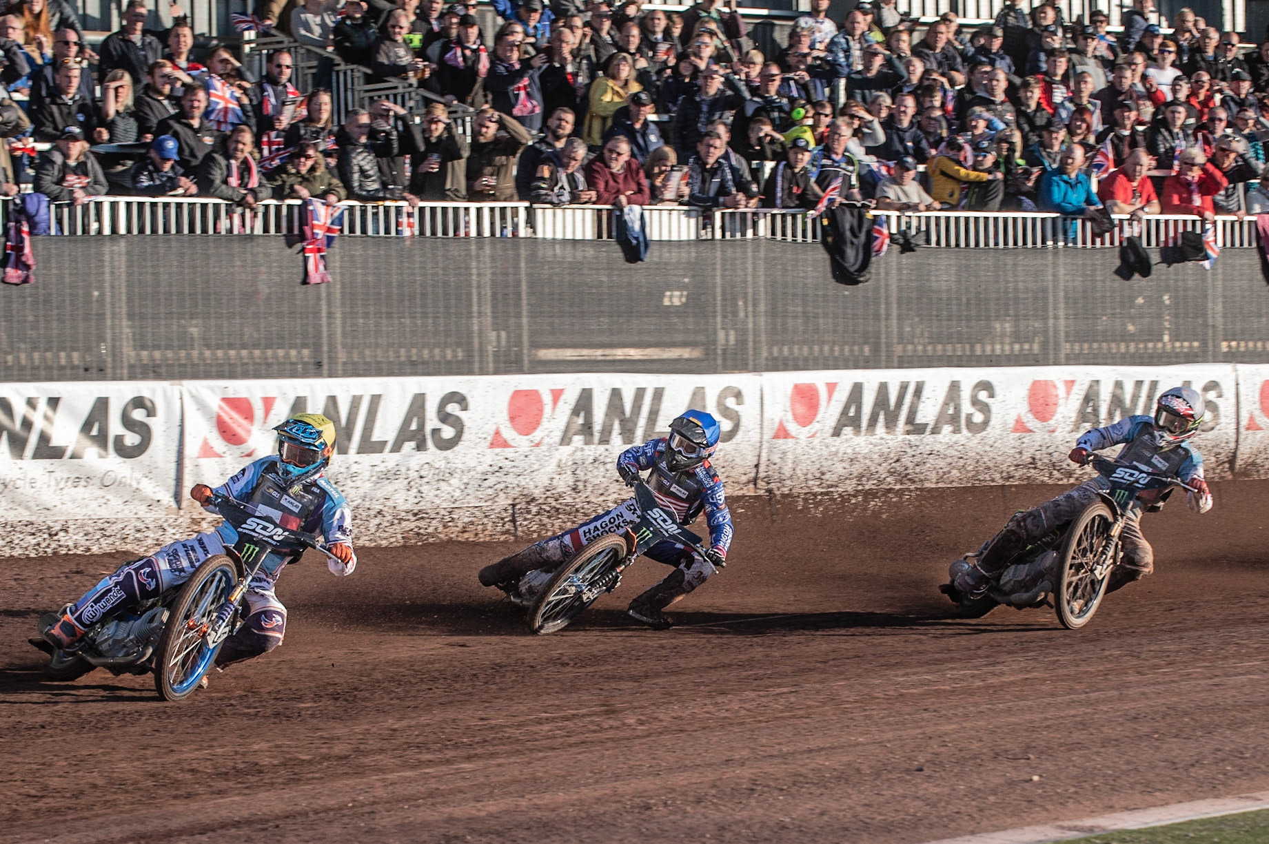 Photo: Ian Charles

France v United States: Dimitri Berge (Yellow) leads Luke Becker (Blue) and David Bellego (White)

Monster Energy FIM Speedway Of Nations, Race Off 2, Belle Vue National Speedway Stadium, Manchester 7 May  2019