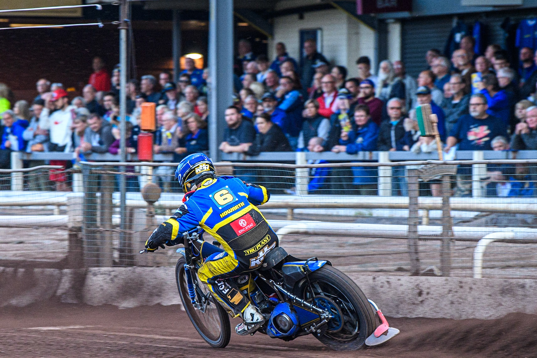 Kyle Howarth in action  for Sheffield TruPlant Tigers during the Sports Insure Premiership match between Sheffield Tigers and Belle Vue Aces at Owlerton Stadium, Sheffield on Thursday 20th July 2023. (Photo: Ian Charles | MI News)