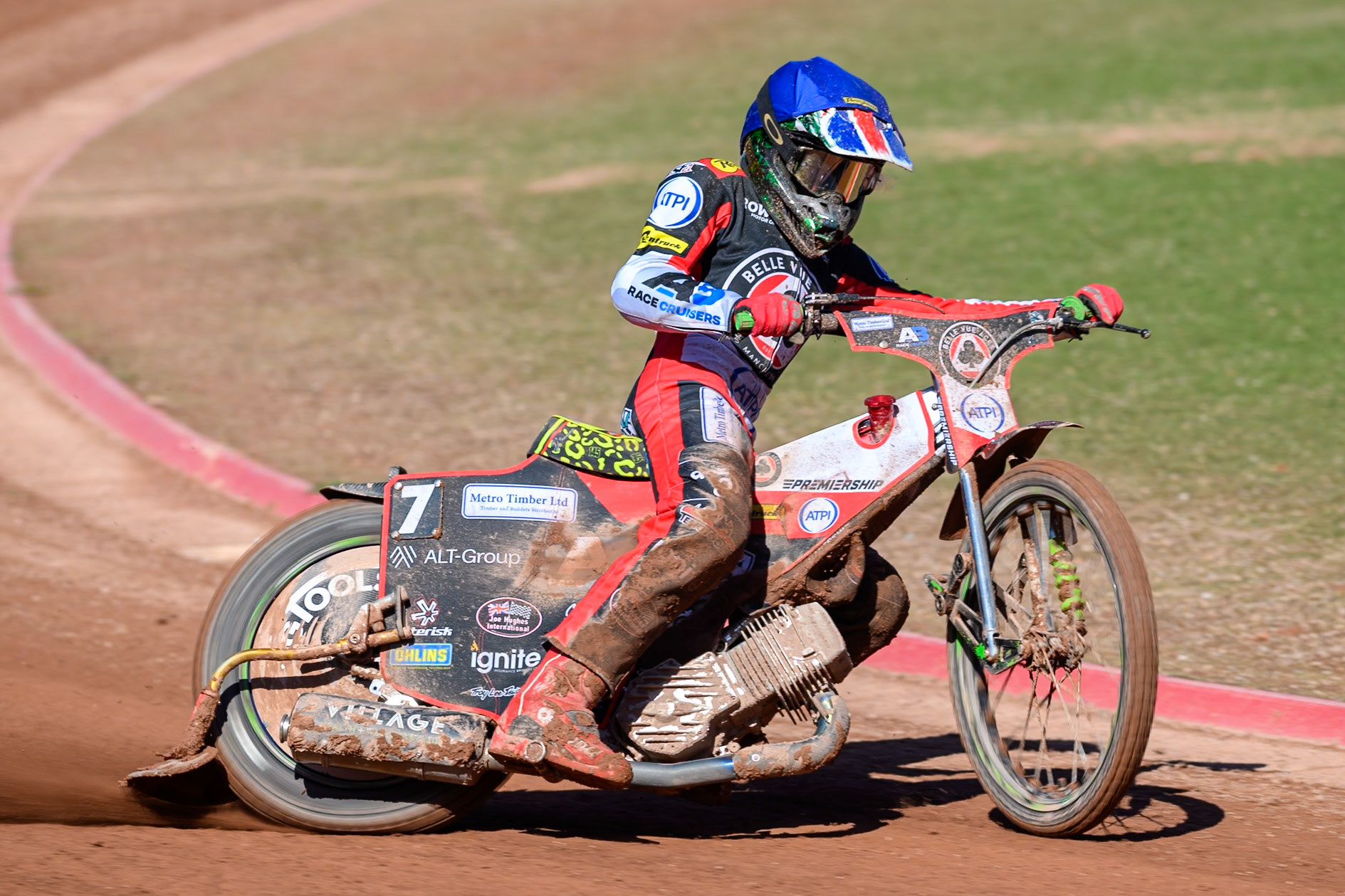 William Cairns of Belle Vue Aces  in action during the Knockout Cup Northern Section match between Belle Vue Aces and Leicester Lions at the National Speedway Stadium, Manchester on Monday 6th April 2026. (Photo: Ian Charles | MI News)