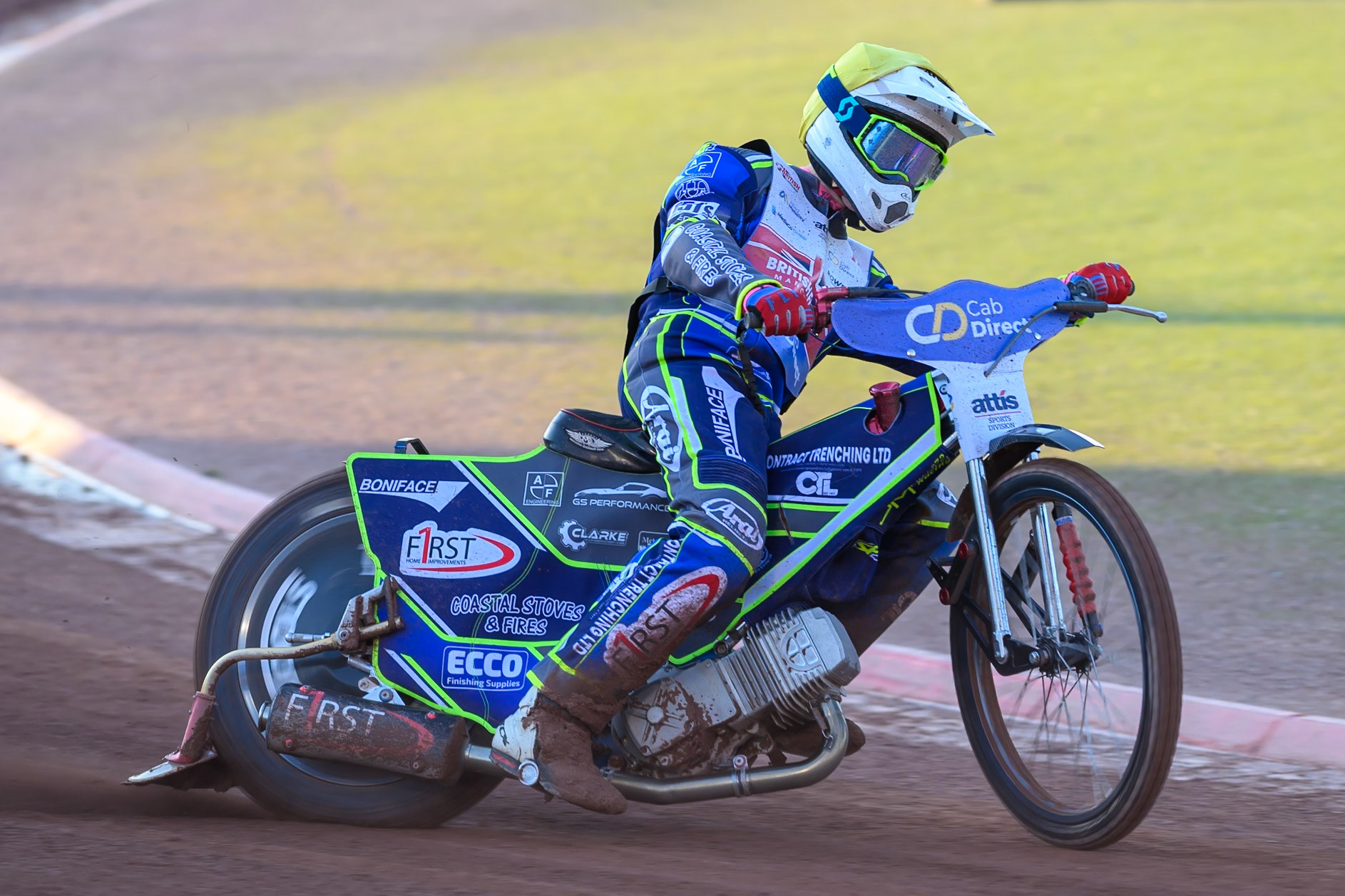 Jake Mulford (12) in action during the Cab Direct British Speedway Championship Final at the National Speedway Stadium, Manchester on Saturday 15th August 2026. (Photo: Ian Charles | MI News)