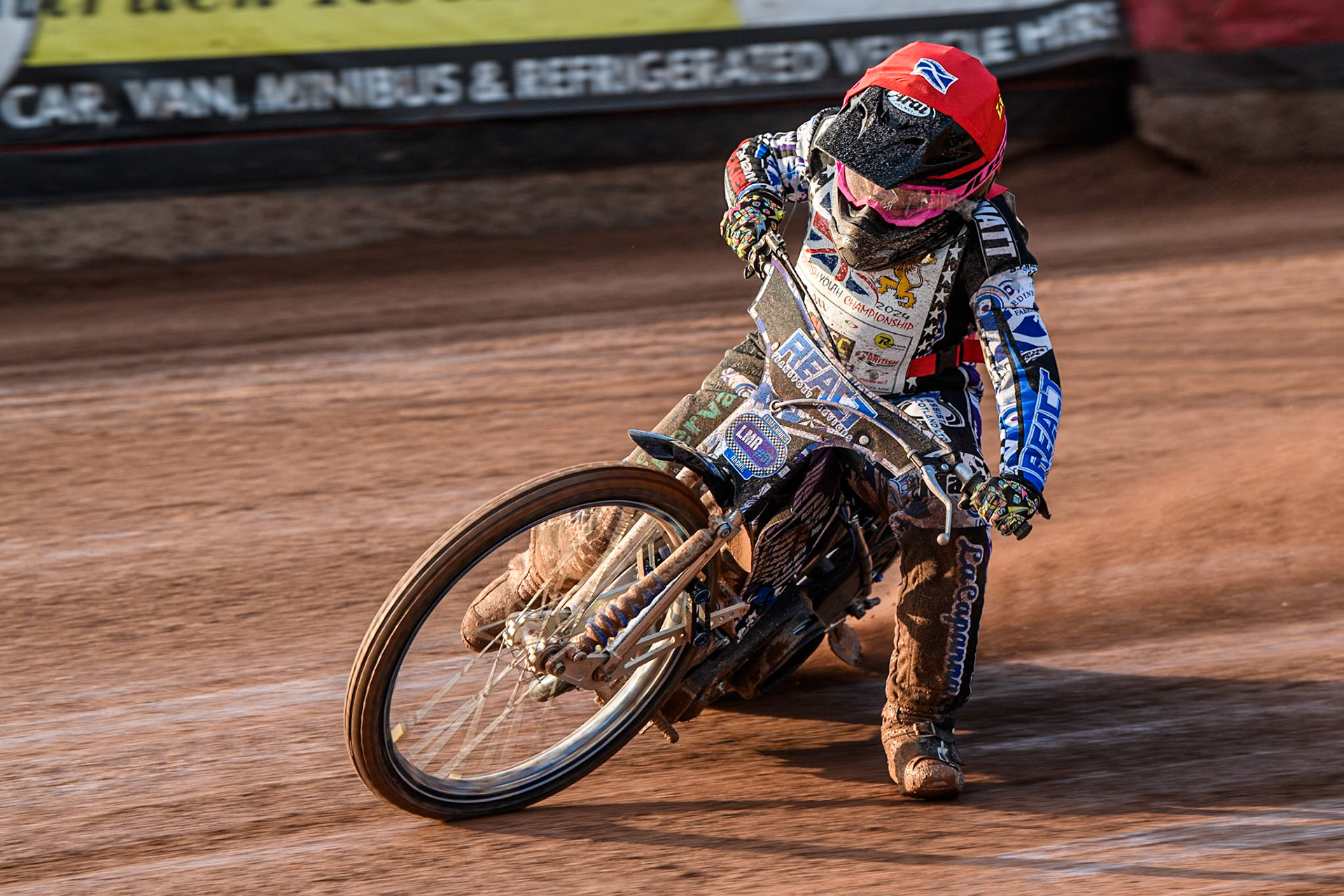 Liam Morris (250cc) in action during the British Youth 250cc Championships at the National Speedway Stadium, Manchester on Friday 30th August 2024. (Photo: Ian Charles | MI News)