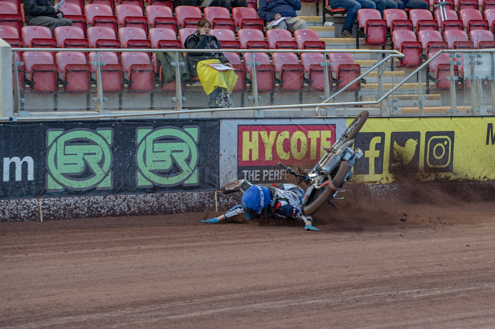 Photo: Ian Charles

Harry McGurk crashes 

Summer Speed Saturday & British Youth Speedway Championship Round 5, National Speedway Stadium, Manchester, Saturday 22 June 2019