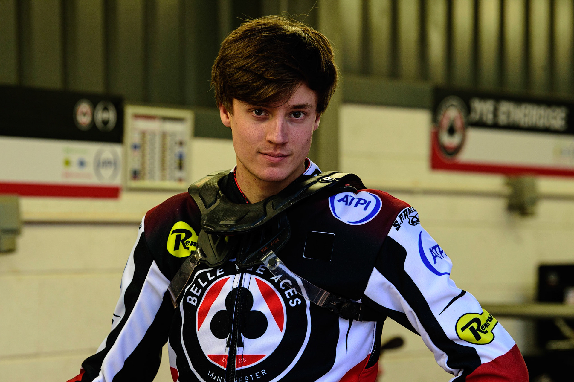 MANCHESTER, UK. JUN 6TH  Belle Vue ATPI Aces Number 8 Rider Connor Bailey during the SGB Premiership match between Belle Vue Aces and Ipswich Witches at the National Speedway Stadium, Manchester on Monday 6th June 2022. (Credit: Ian Charles | MI News)