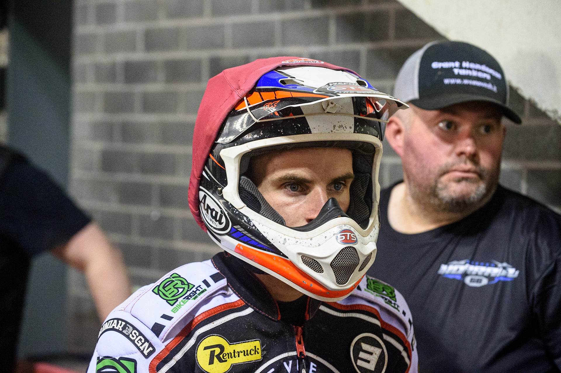 MANCHESTER, UK. SEPT 13TH  Steve Worrall  waits to go out during the SGB Premiership match between Belle Vue Aces and King's Lynn Stars at the National Speedway Stadium, Manchester on Monday 13th September 2021. (Credit: Ian Charles | MI News)
