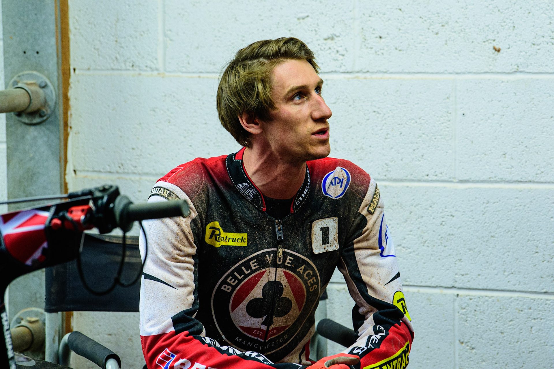 MANCHESTER, UK. MAY 16TH Max Fricke  during the SGB Premiership match between Belle Vue Aces and King's Lynn Stars at the National Speedway Stadium, Manchester on Monday 16th May 2022. (Credit: Ian Charles | MI News)