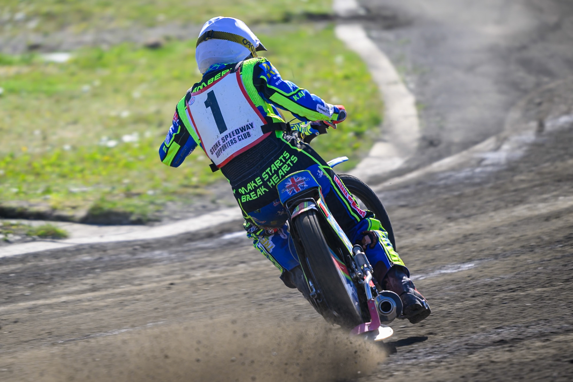 Simon Lambert of Stoke Potters  in action during the National Development League Challenge match between Buxton Bulls and Stoke Potters at Hi-Edge Speedway, Buxton on Sunday 24th May 2026. (Photo: Ian Charles | MI News)