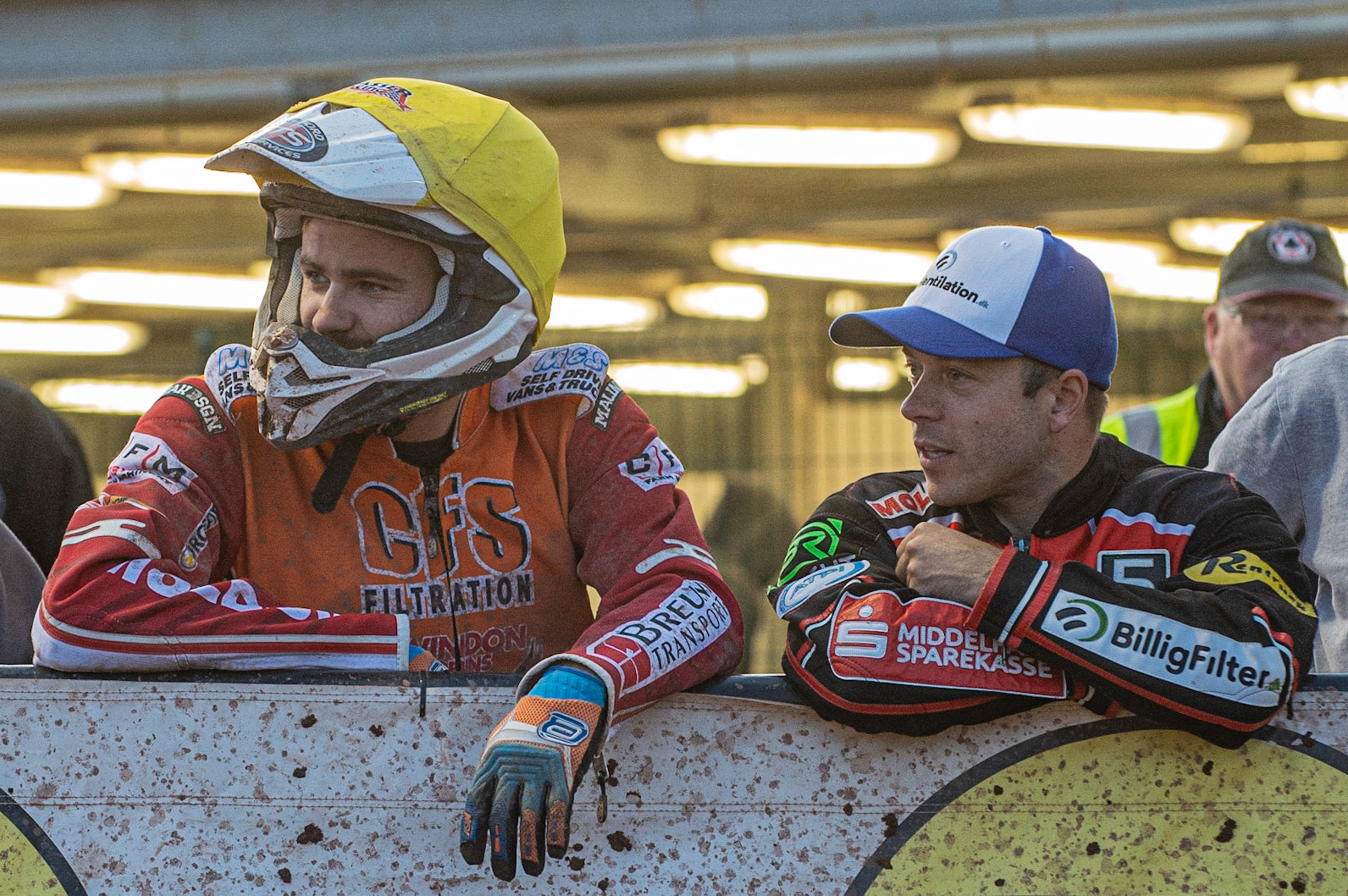 Photo by Ian Charles

Rasmus Jensen (left) chats with Kenneth Bjerre 


Belle Vue Aces v Swindon Robins, British Speedway Premiership, Belle Vue National Speedway Stadium, Manchester, Monday 12  August  2019