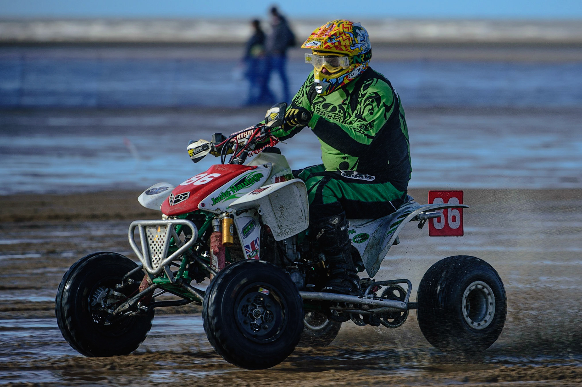Andy Watson (86) during the Fylde ACU British Sand Racing Masters Championship on  Sunday 2nd October 2022. (Credit: Ian Charles | MI News)