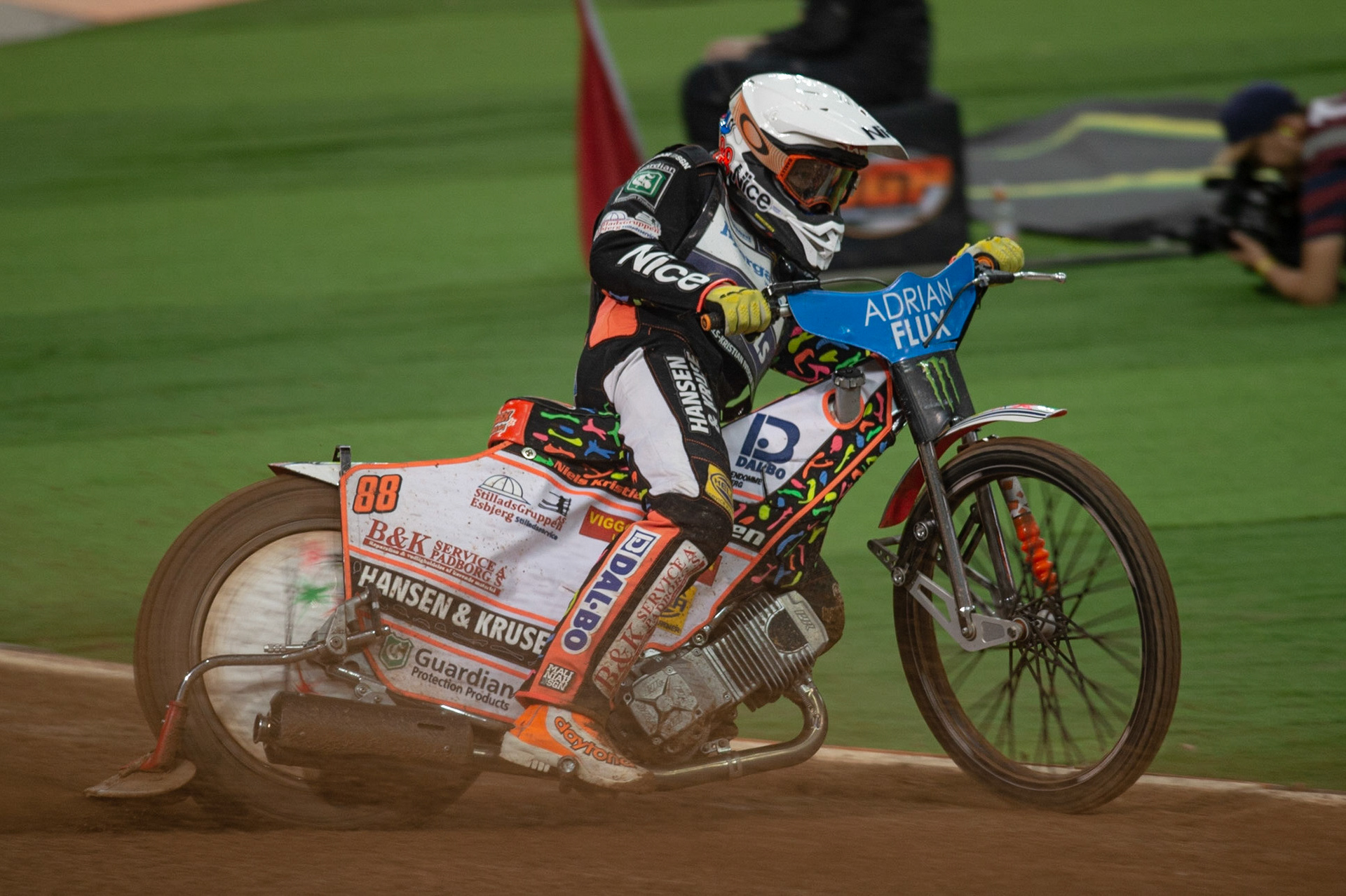 CARDIFF,WALES  Niels-Kristian Iversen of Denmark in action during the ADRIAN FLUX BRITISH FIM SPEEDWAY GRAND PRIX at the Principality Stadium, Cardiff on Saturday 21st September 2019. (Credit: Ian Charles | MI News)