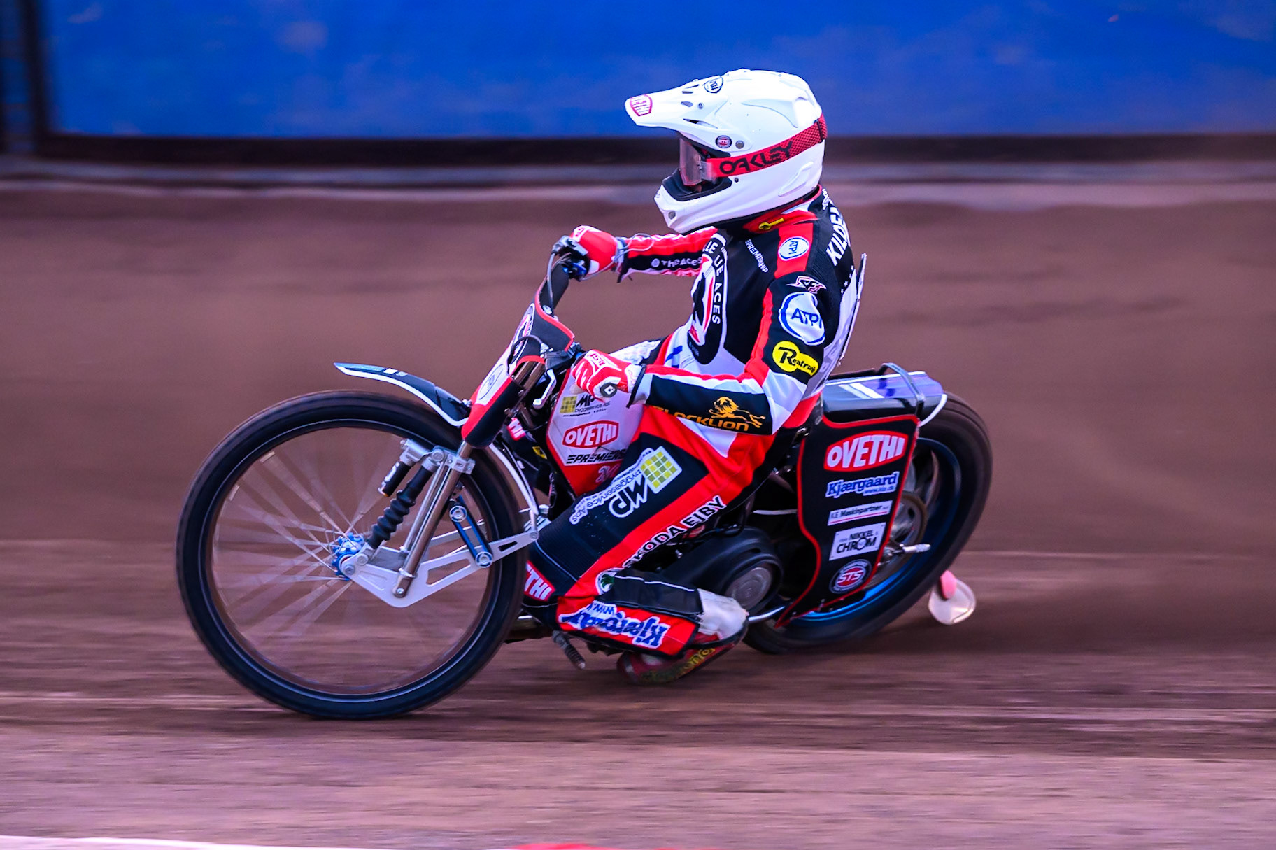 Peter Kildemand of Belle Vue Aces in action during the Rowe Motor Oil Premiership match between Sheffield Tigers and Belle Vue Aces at Owlerton Stadium, Sheffield on Monday 31st August 2026. (Photo: Ian Charles | MI News)