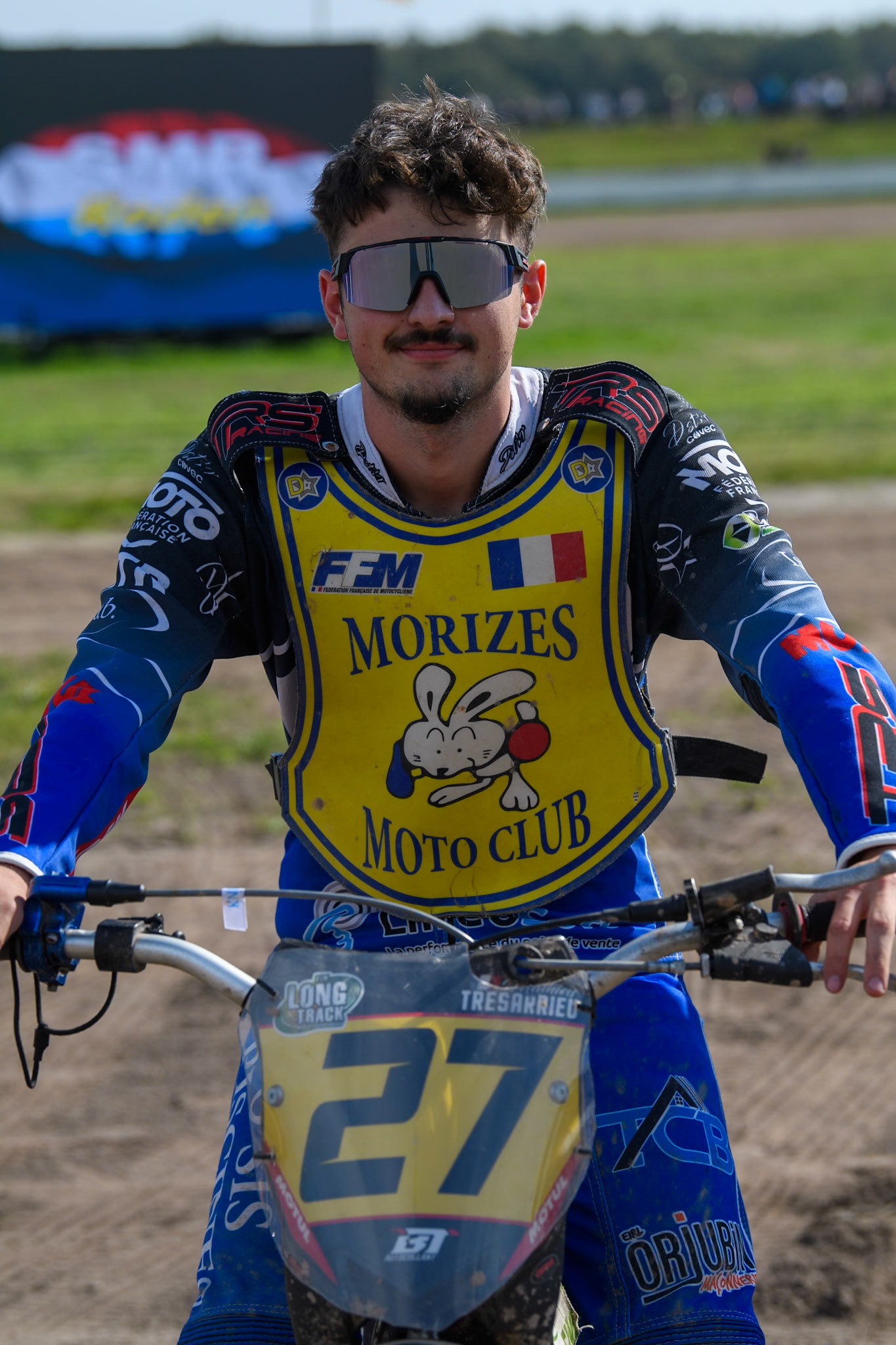 Mathias Trésarrieu (27) of France during the FIM Long Track World Championship Final 5 at the Speed Centre Roden, Roden, Netherlands on Sunday 22nd September 2024. (Photo: Ian Charles | MI News)