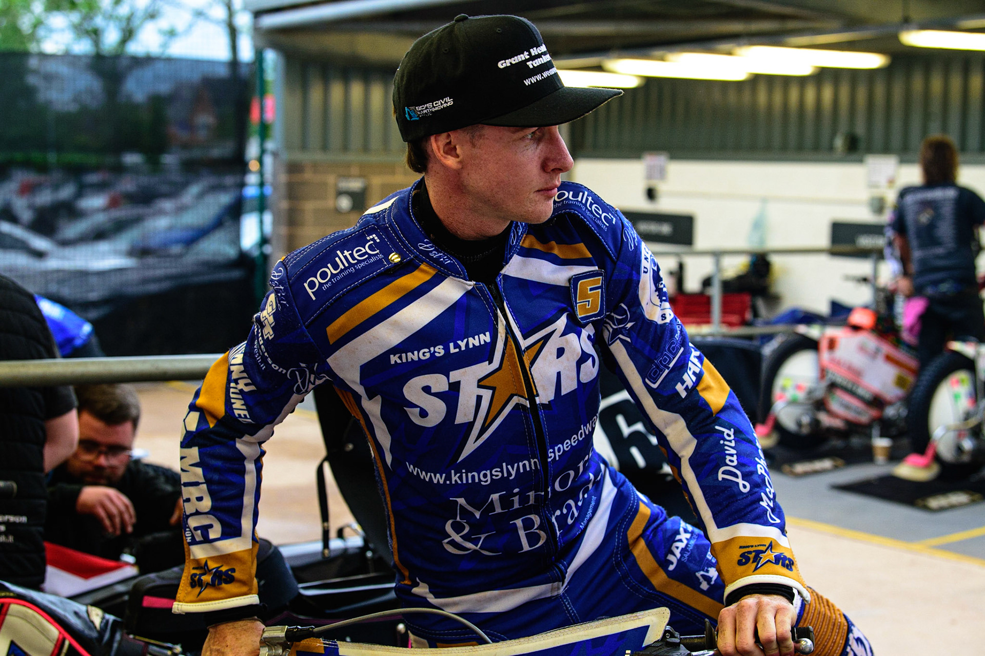 MANCHESTER, UK. MAY 16TH Josh Pickering of King’s Lynn Minors &amp; Brady Stars  during the SGB Premiership match between Belle Vue Aces and King's Lynn Stars at the National Speedway Stadium, Manchester on Monday 16th May 2022. (Credit: Ian Charles | MI News)