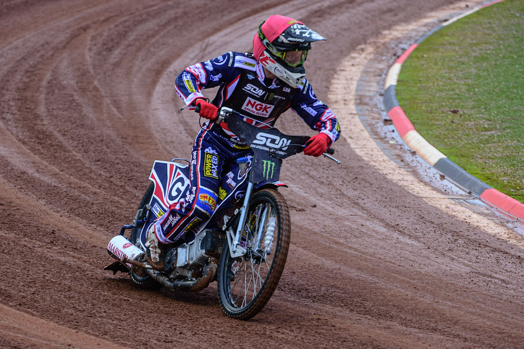 MANCHESTER, UK. OCT 17TH Dan Bewley of Great Britainmakes his debut replacing the injured Tai Woffinden during the Monster Energy FIM Speedway of Nations at the National Speedway Stadium, Manchester on Sunday  17th October 2021. (Credit: Ian Charles | MI News)