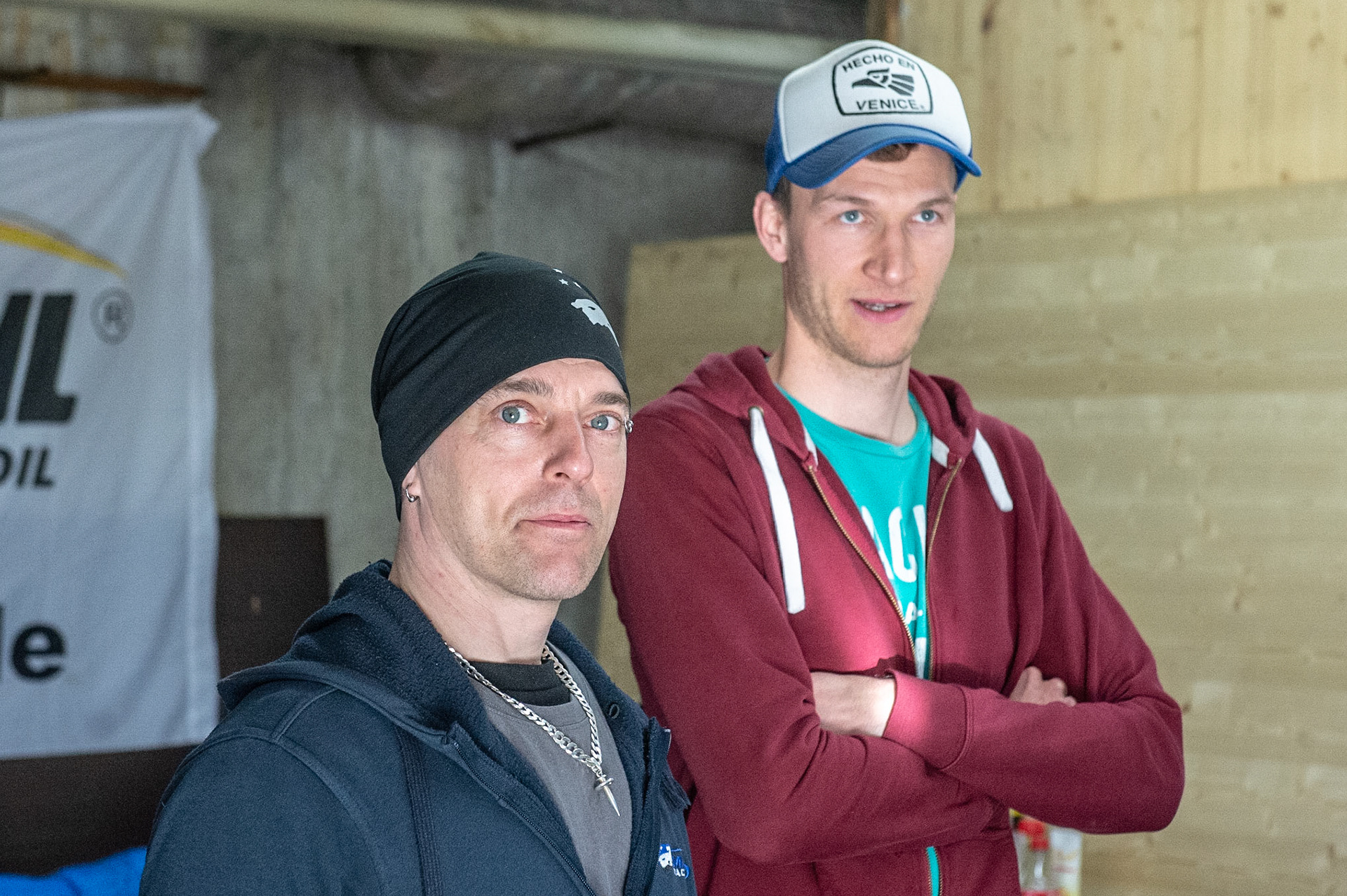 Photo: Ian Charles

Tomi Tani (left) and Franz Mayerbüchler before the meeting

FIM Ice Speedway Gladiators World Championship, Event 4.2, Max-Aicher-Arena, Inzell, Germany, Sunday 17 March 2019