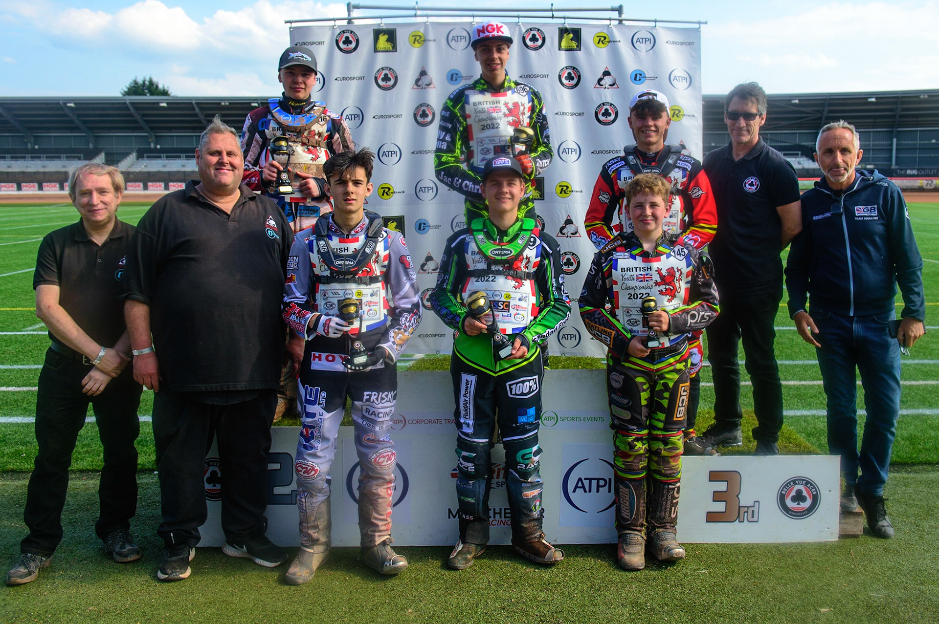 MANCHESTER, UK. JUN 3RD  All the winners during the British Youth Speedway Championship (Round 4)  at the National Speedway Stadium, Manchester on Friday 3rd June 2022. (Credit: Ian Charles | MI News)