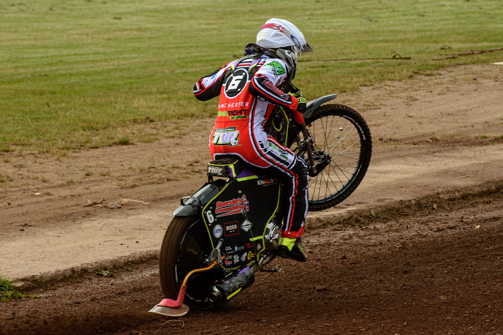 SHEFFIELD, UK. JULY 1ST     Tom Brennan  does a practice start during the SGB Premiership match between Sheffield Tigers and Belle Vue Aces at Owlerton Stadium, Sheffield on Thursday 1st July 2021. (Credit: Ian Charles | MI News)