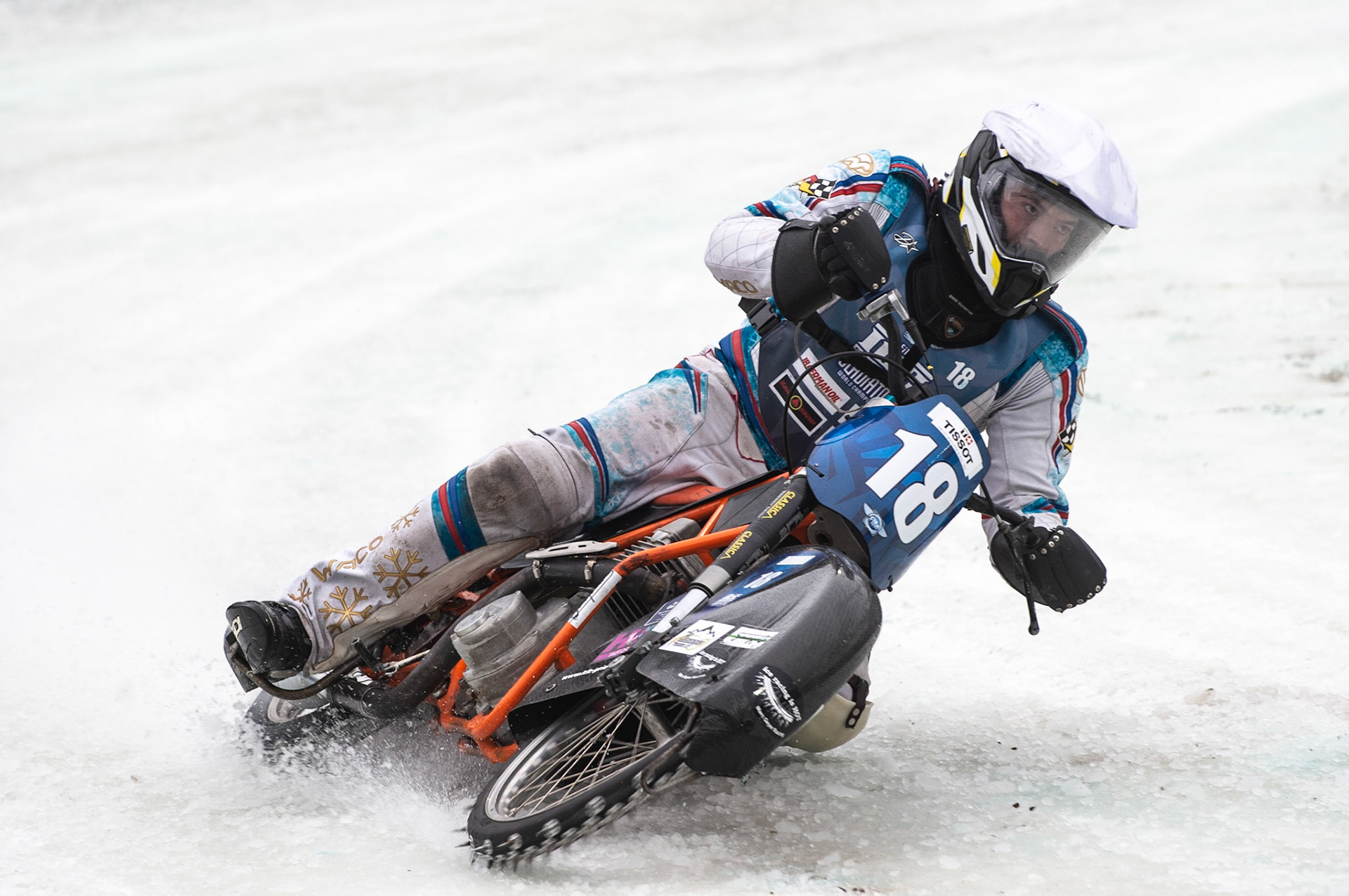 Photo: Ian Charles

Marc Geyer (18) in action

FIM Ice Speedway Gladiators World Championship, Final 3.2, Horst-Dohm Eisstadion, Berlin, Germany Sunday  3  March  2019
