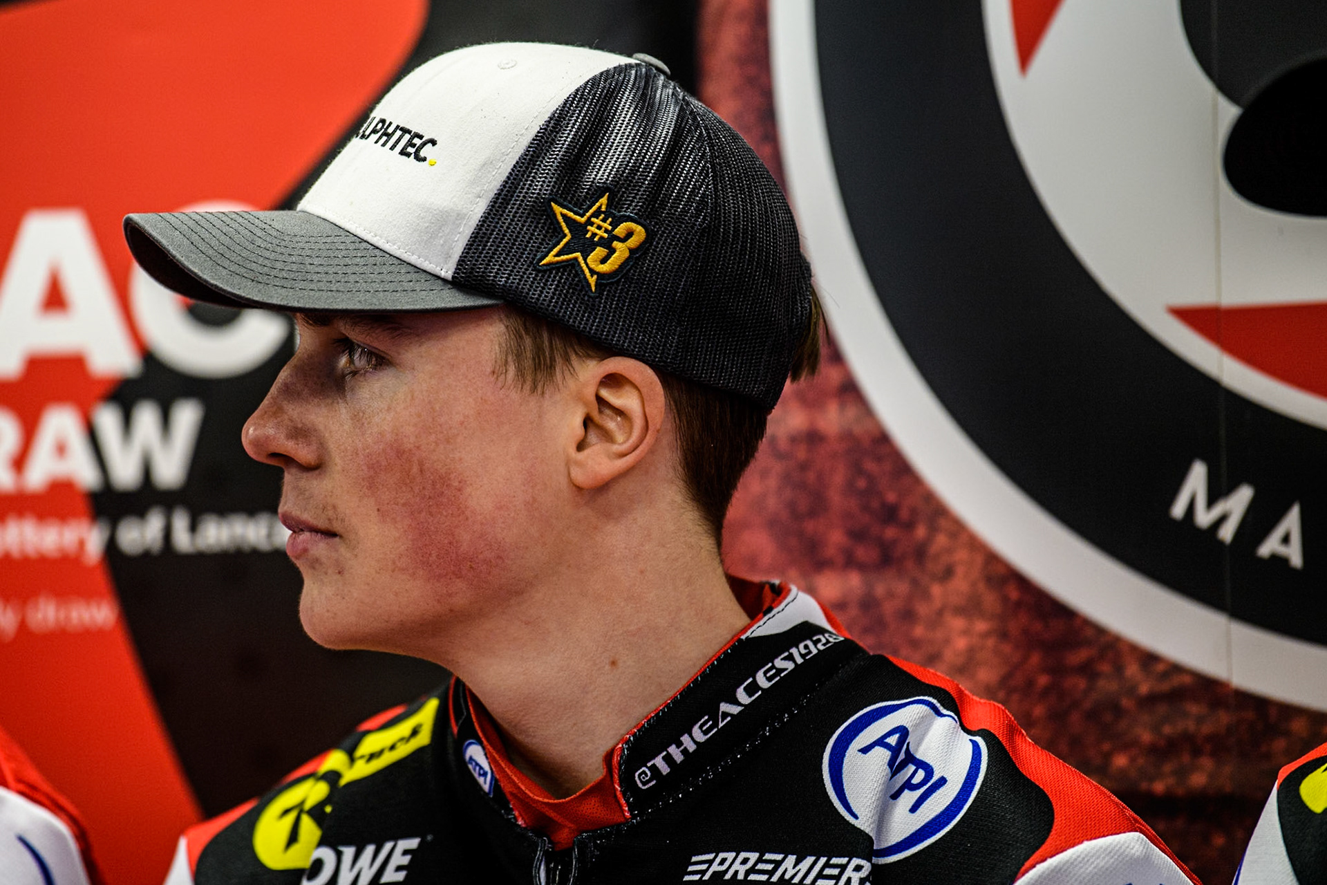 Norick Blödorn during the Belle Vue Aces Media Day at the National Speedway Stadium, Manchester on Wednesday 12th March 2025. (Photo: Ian Charles | MI News)