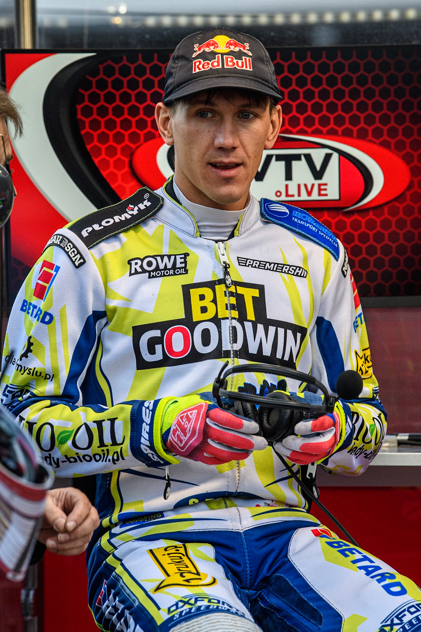 Oxford Spires' Maciej Janowski during the Rowe Motor Oil Premiership match between Belle Vue Aces and Oxford Spires at the National Speedway Stadium, Manchester on Monday 14th April 2025. (Photo: Ian Charles | MI News)